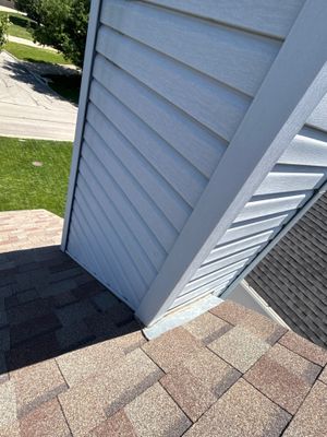 Vinyl Siding and Chimney Flashing Repair in Shawnee