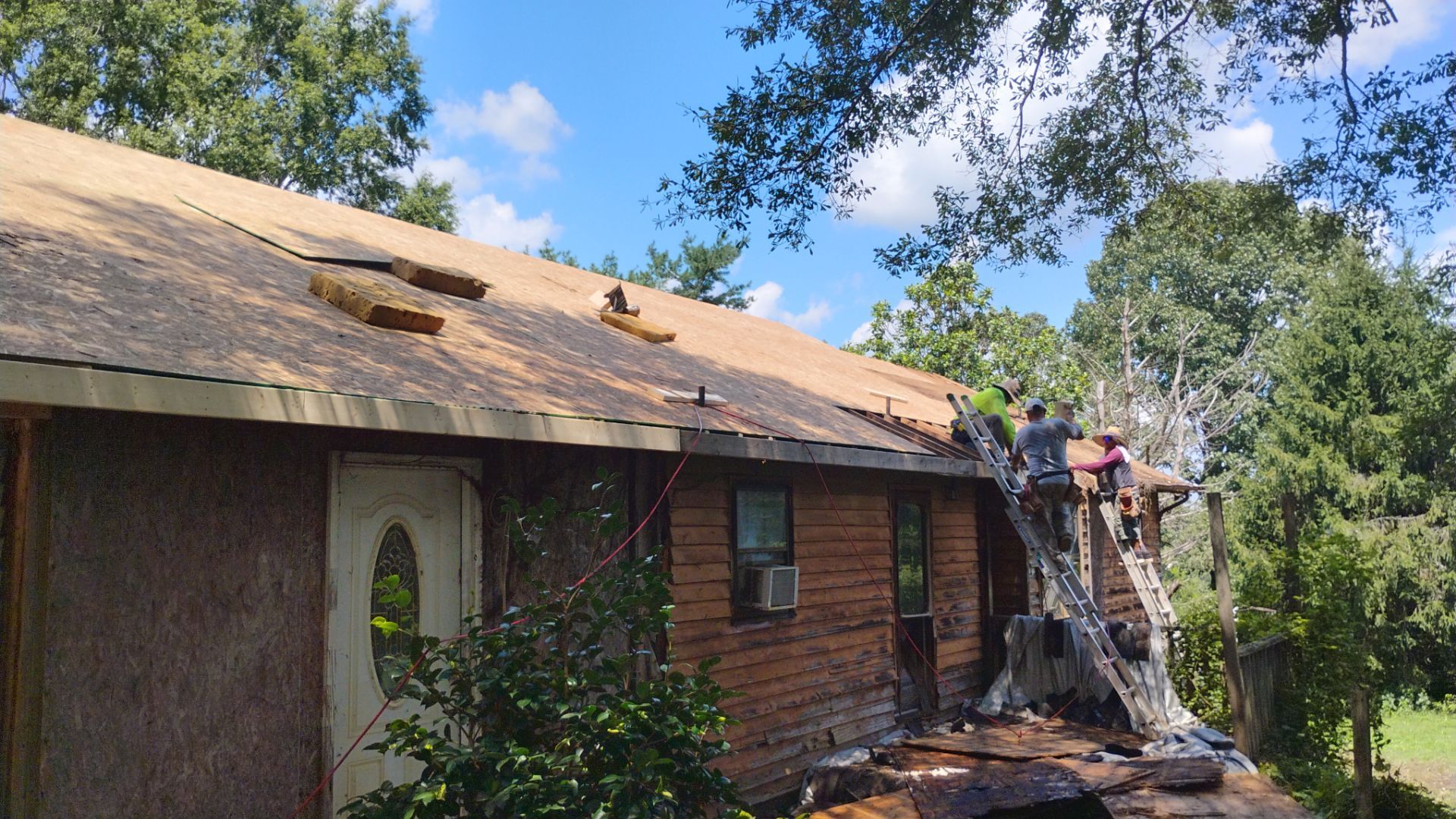 Syler roofing job by BROCK BUILDERS 