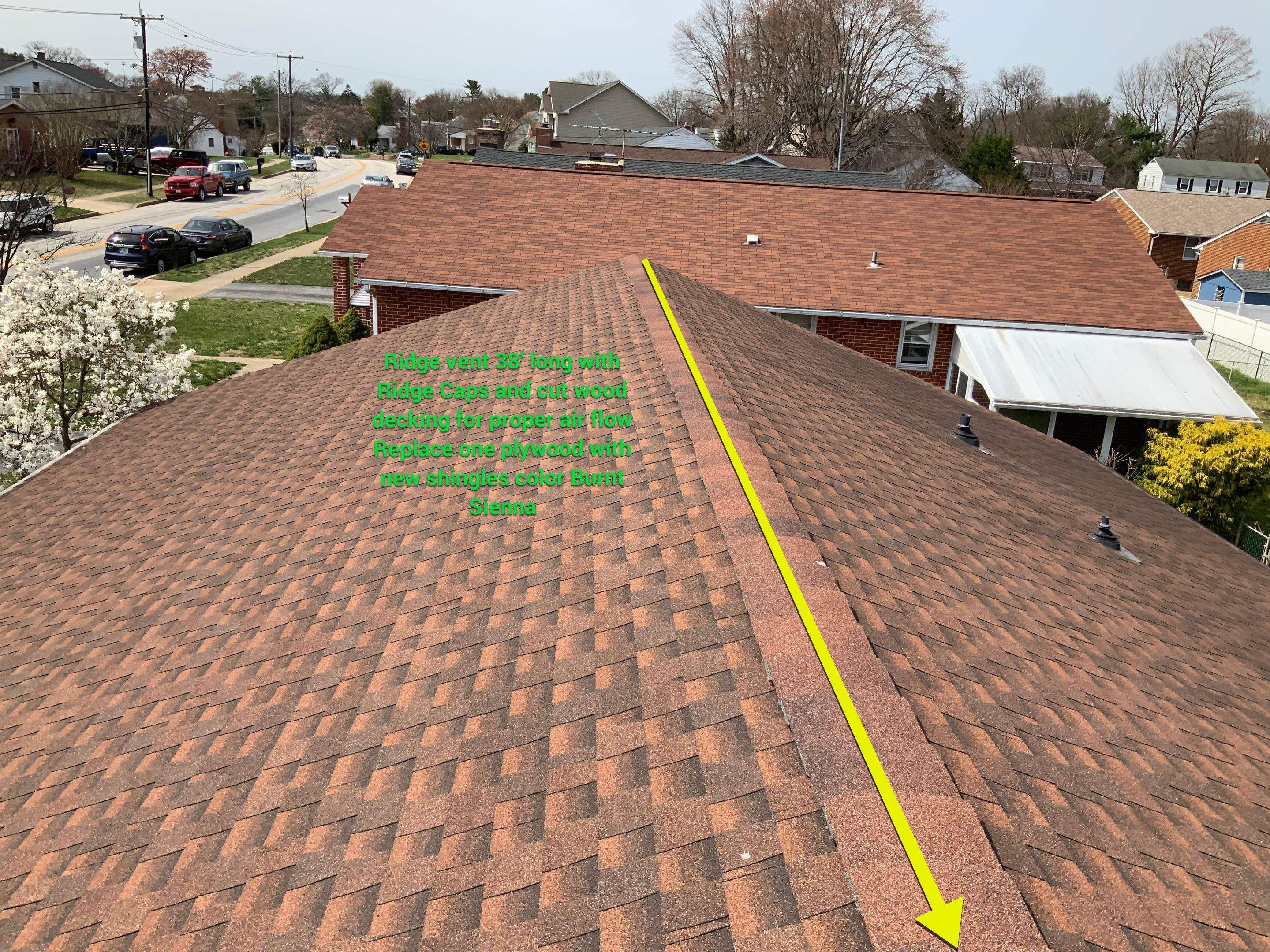 Residential Roofing Repair using Ridge Vent  by Alpha Design Services