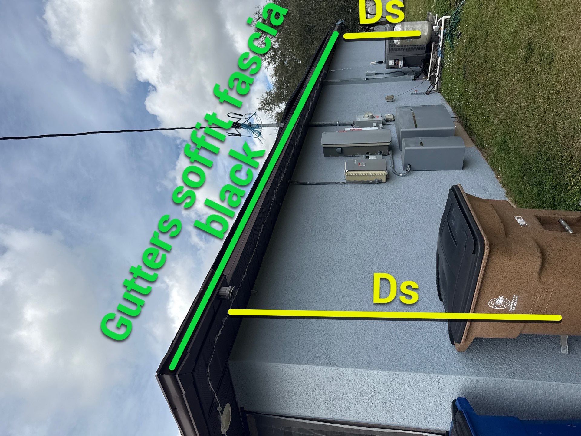 Black Seamless Gutters & Soffit/Fascia in Lehigh Acres FL by Gutter Professors