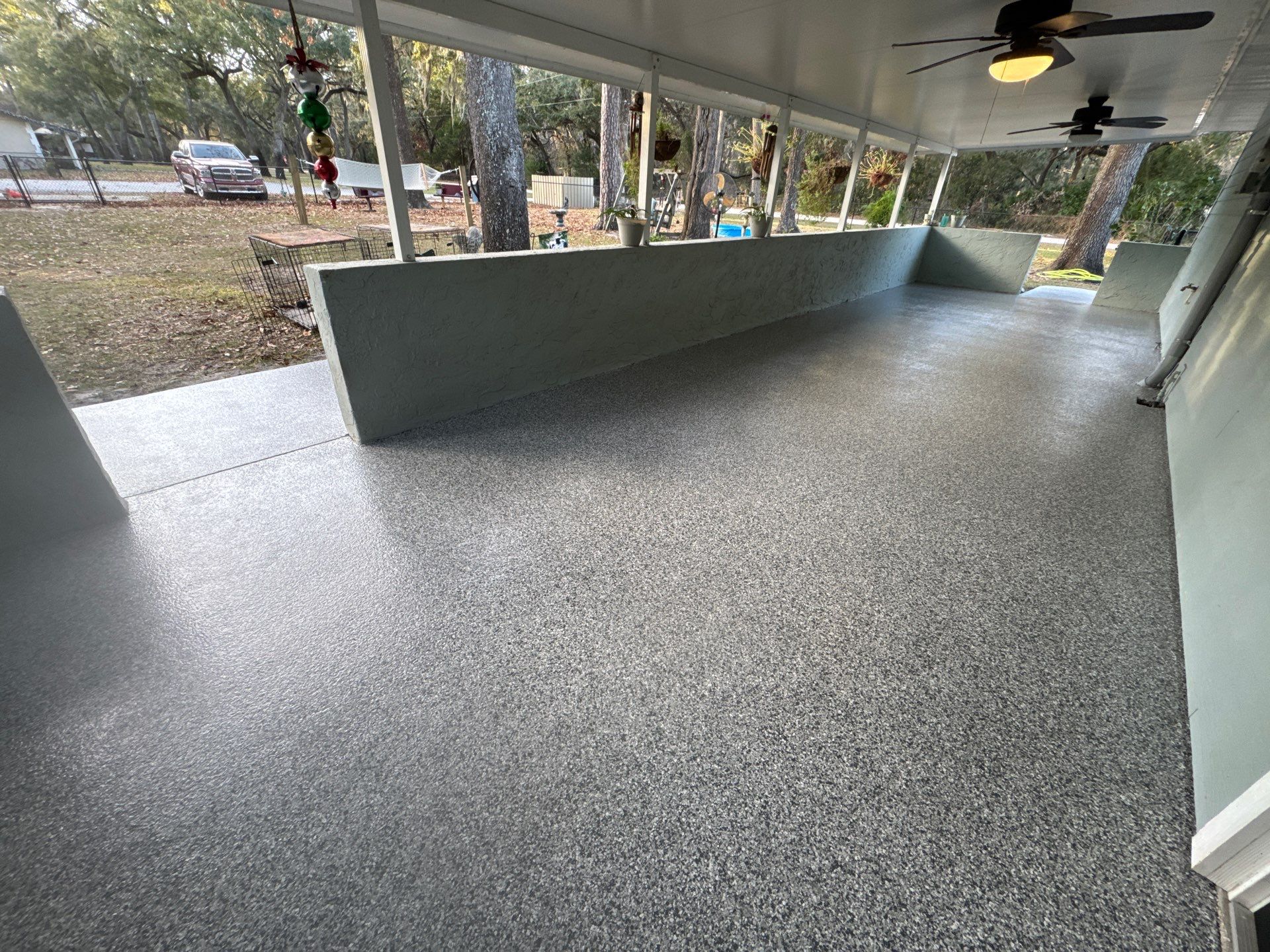 Carport in Chiefland, FL in Slate Stone by Cross Creek Concrete Coatings