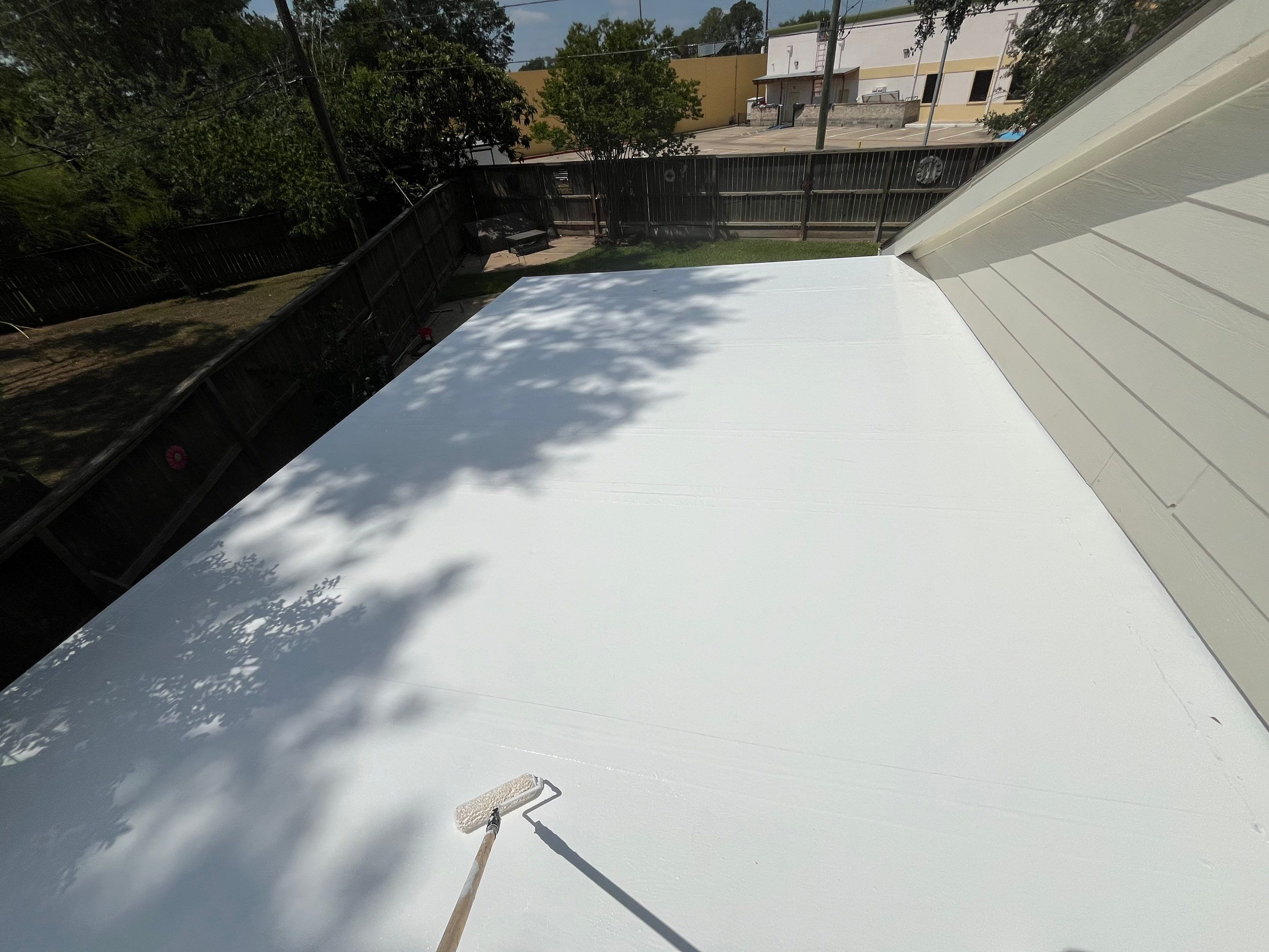 Silicone Roof Coating Project in Katy by Roofing Technologies Unlimited