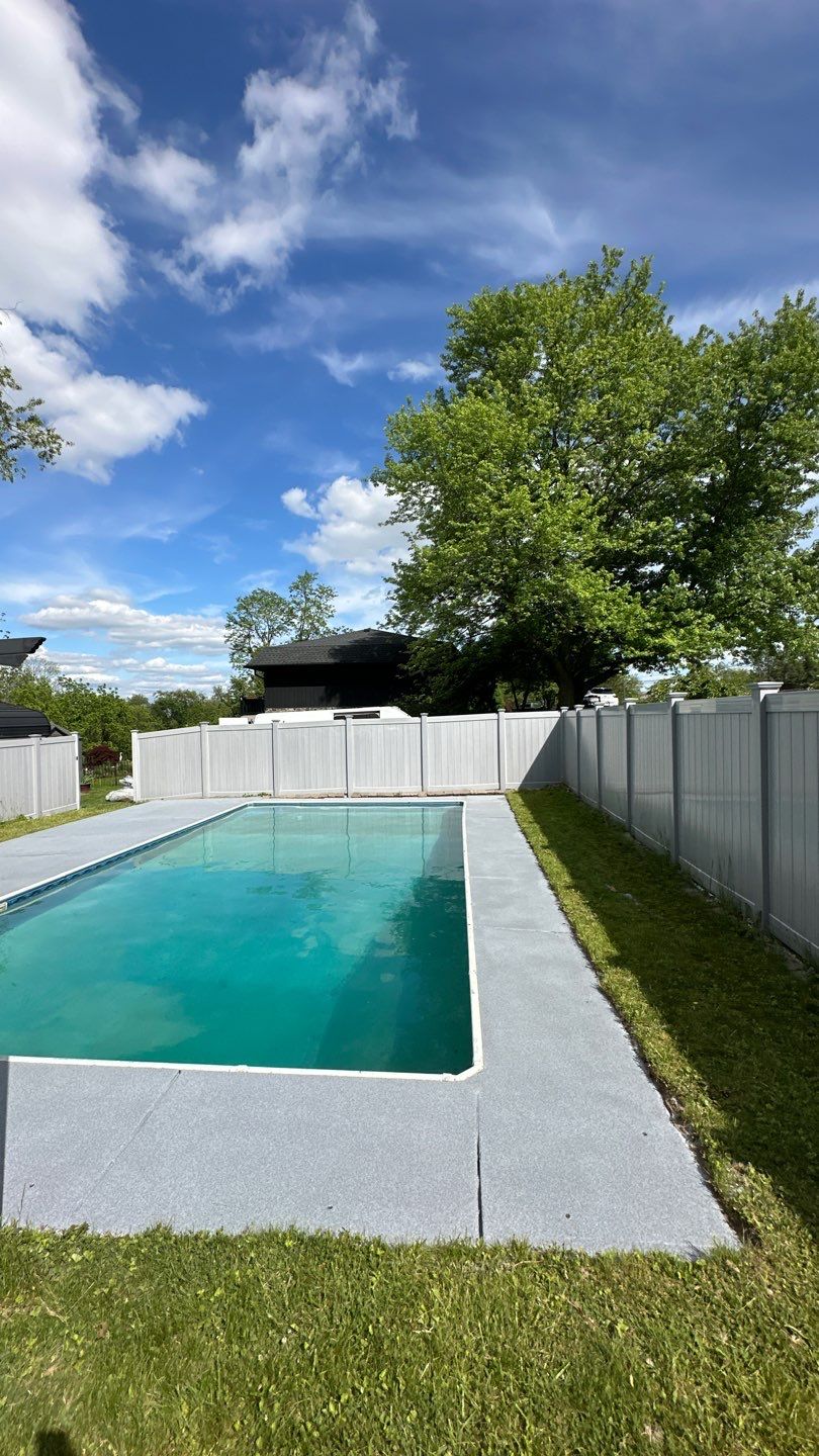 Twilight Pool Deck Project in McDonald by Floors in a Day, Inc