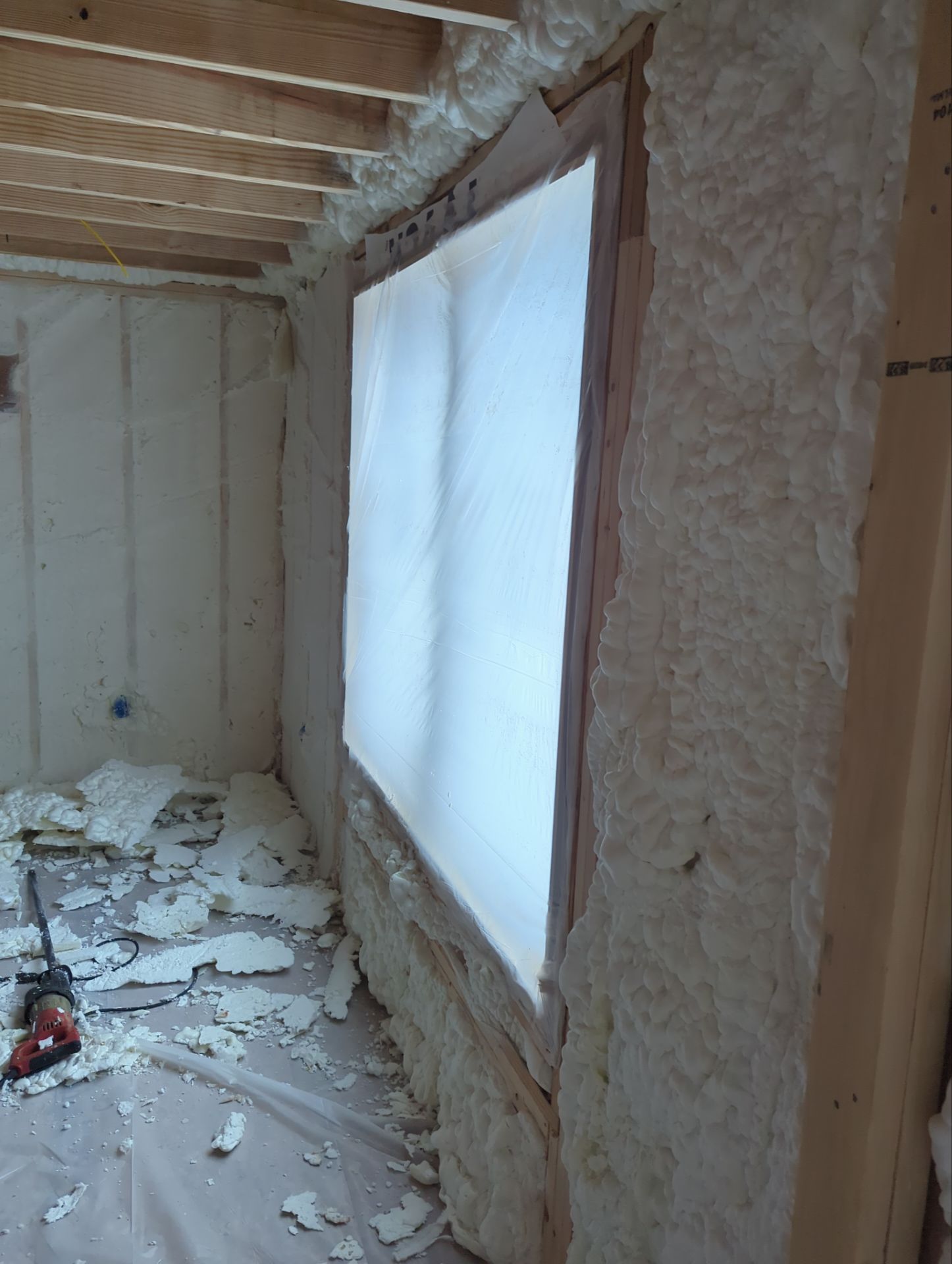 Basement Exterior Walls using Closed Cell Spray Foam by NYS Foam & Energy