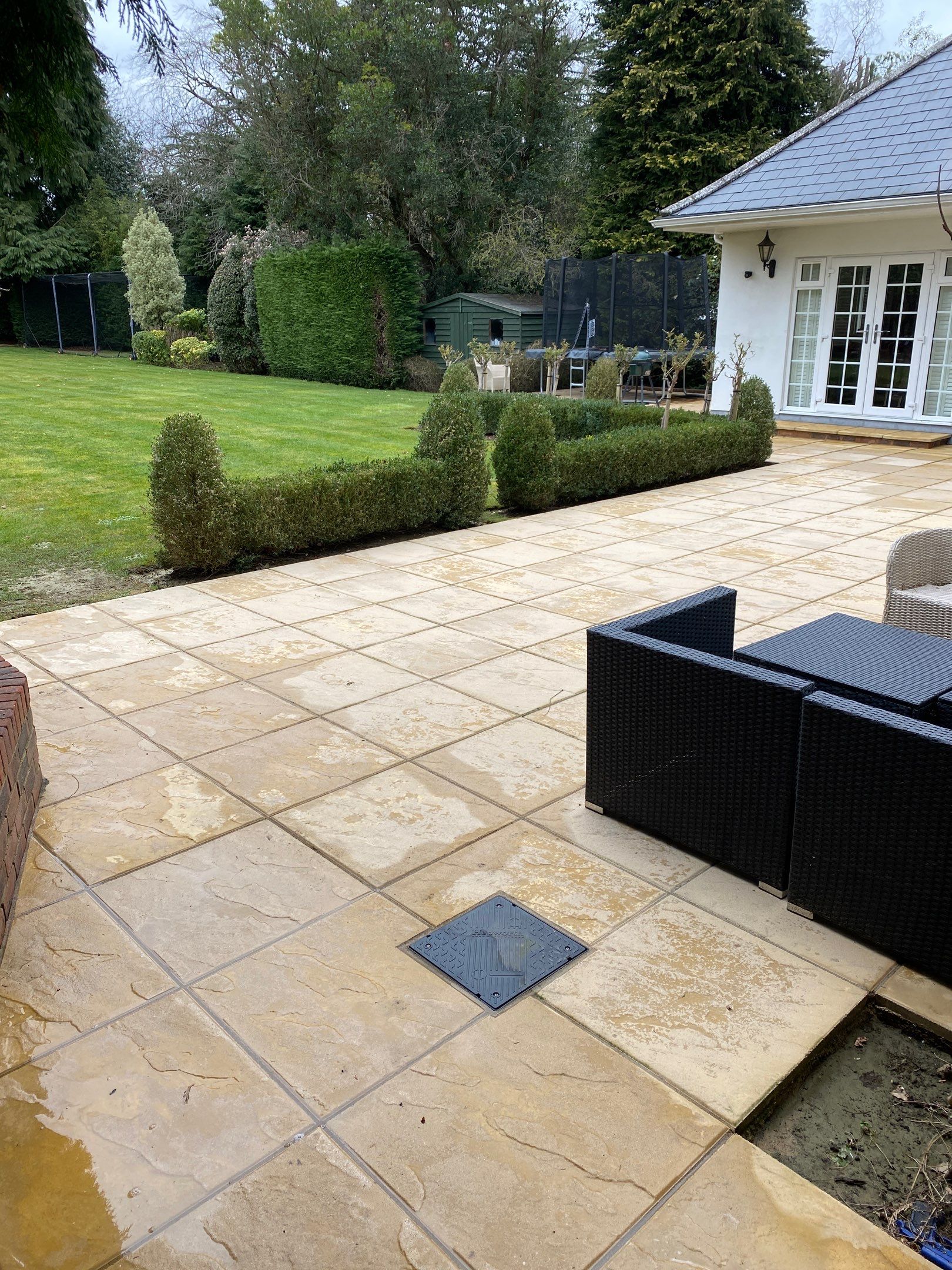 Driveway - Patio - Render Clean using honda 21 ltr/min by Ges Exterior Cleaning ltd