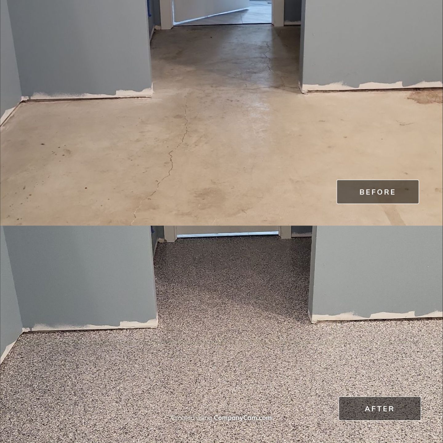 Basement Transformation by Revival Concrete Coatings, LLC