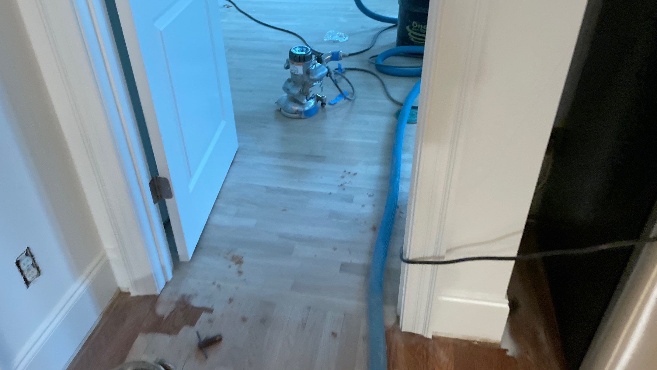 Sand and Finish Red Oak back to Natural with Matte Waterbased Finish by Footprints Floors of Coastal Carolina