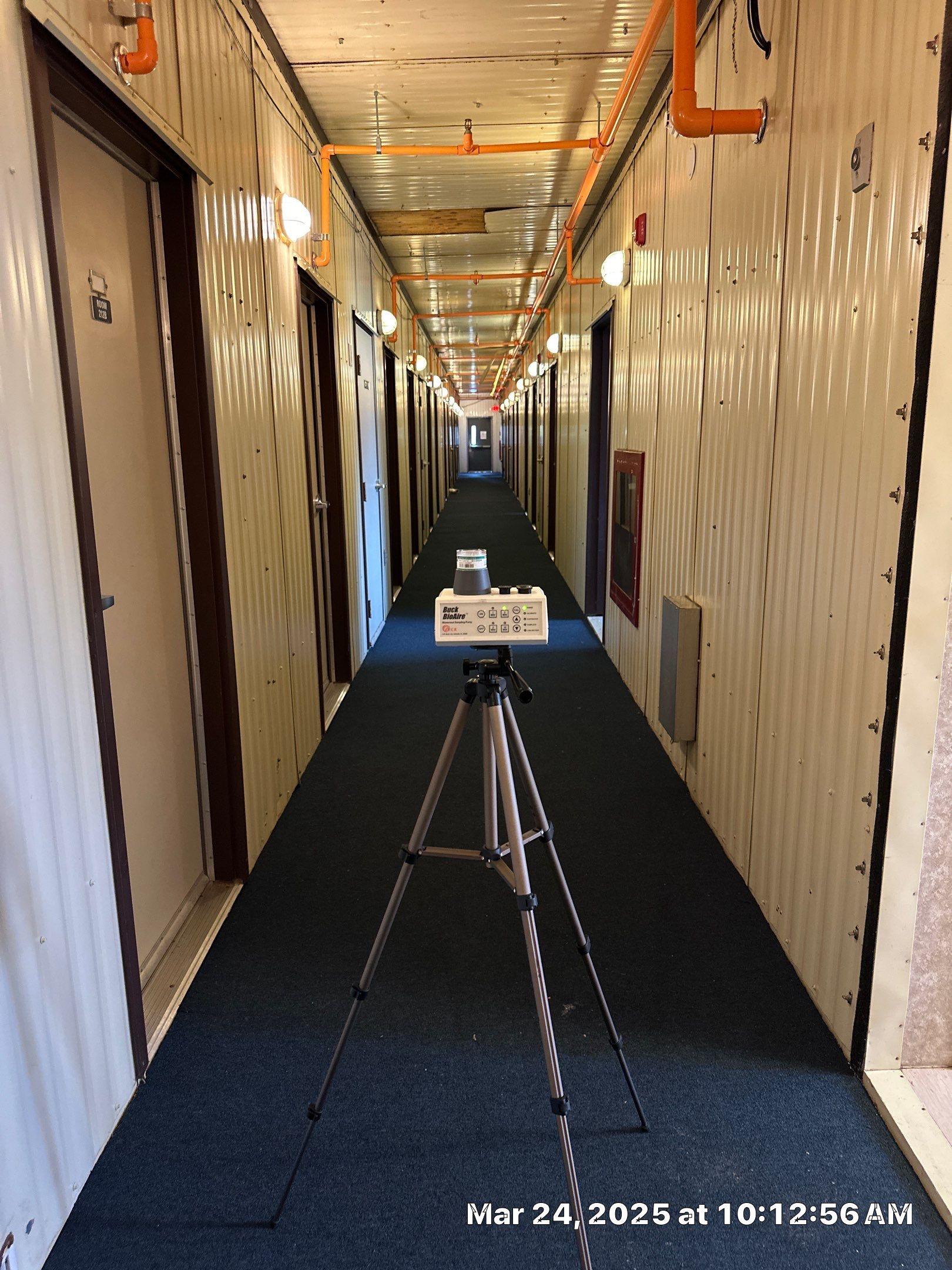 Flood Damage using IR Camera, Moisture Meter, Air Cassette samples and Tape lifts by Building performance Solutions LLC