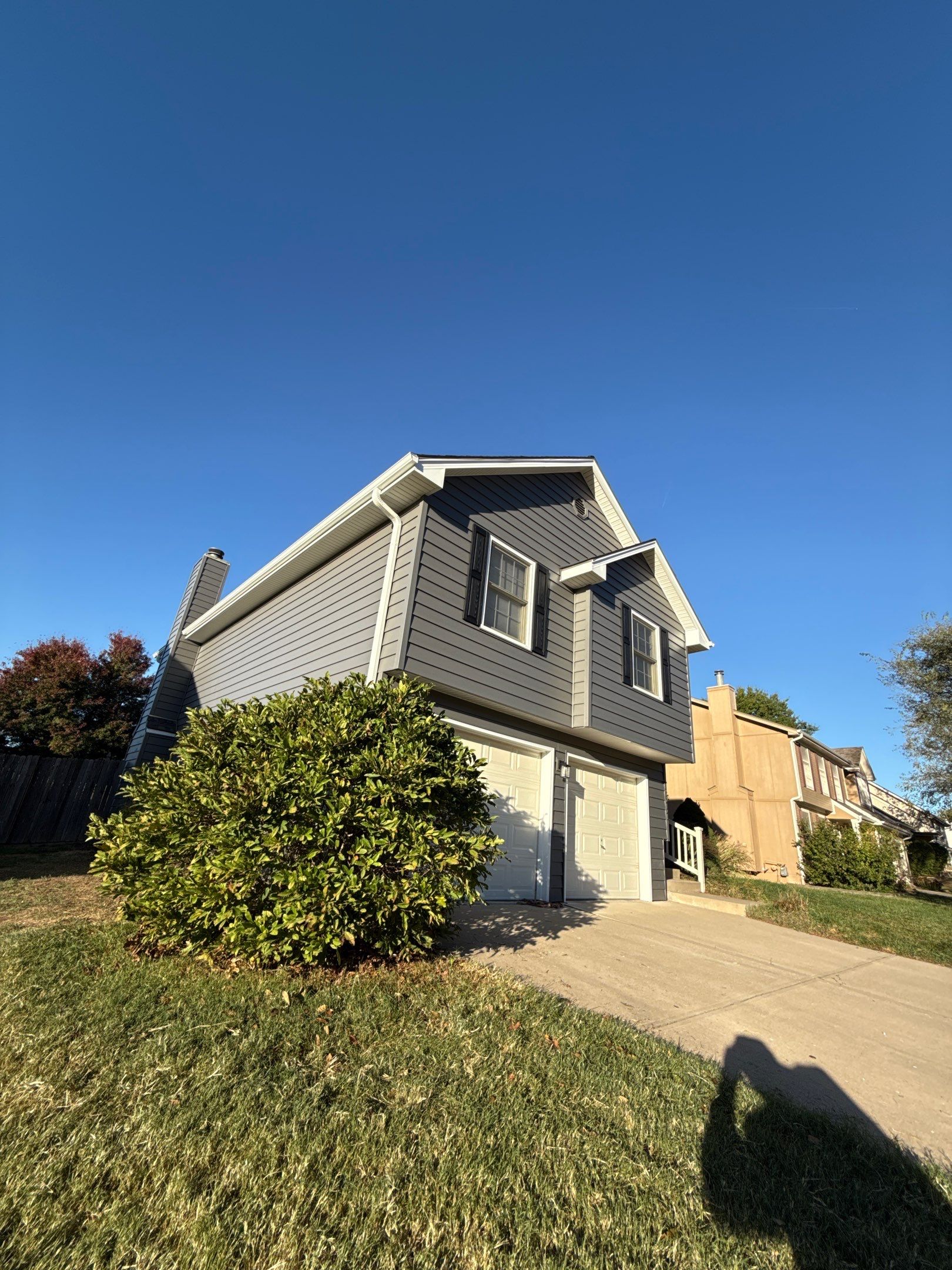 Split Entry in Smokey Ash Craneboard D7 by EEC  Windows, Siding & Roofing 
