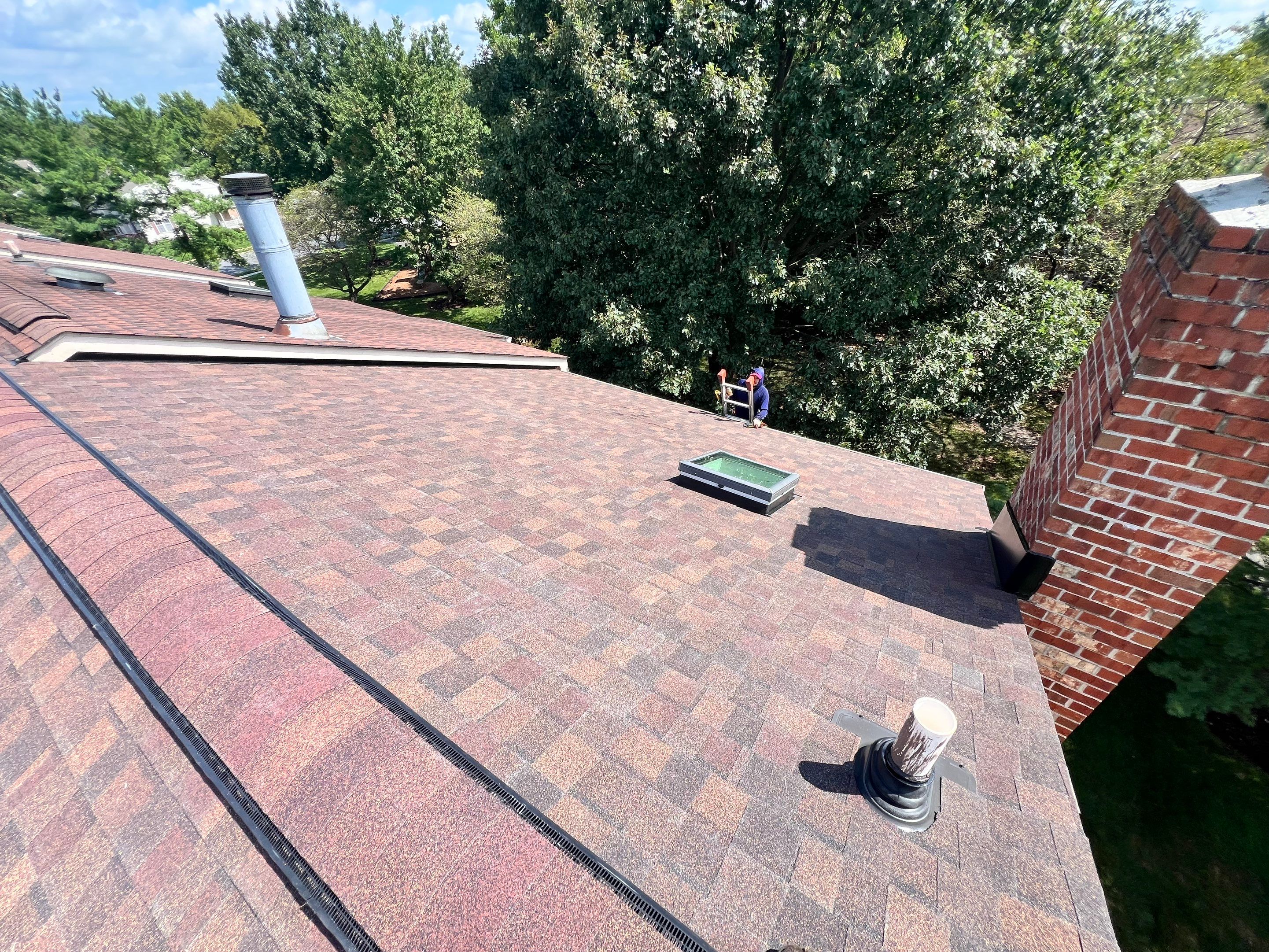 Architectural Shingle Roof Replacement and Skylight Installation in Frederick by Frederick Roof Repair