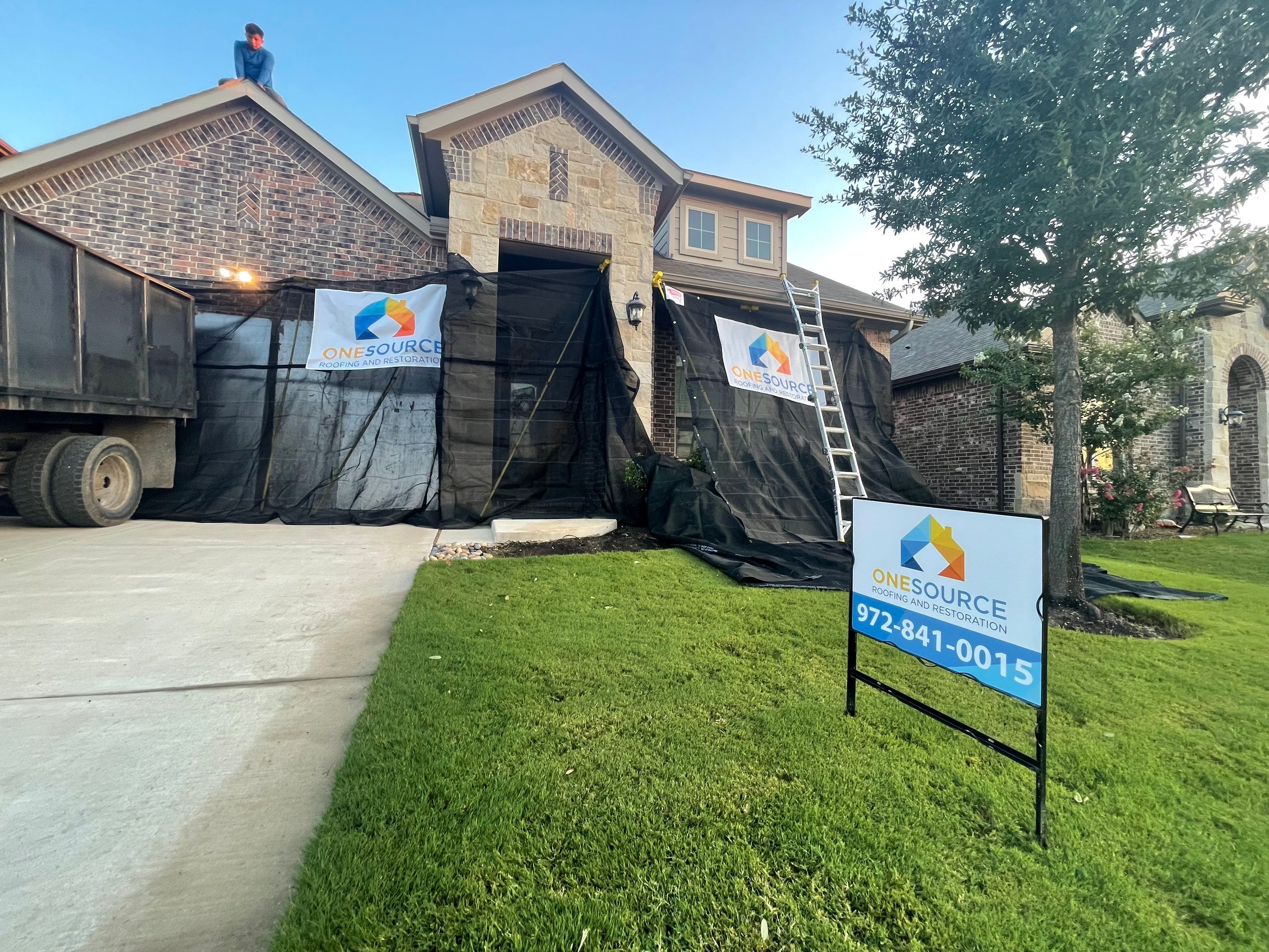 Residential Roofing Installation using GAF Timberline HDZ Mission Brown by OneSource Roofing and Restoration