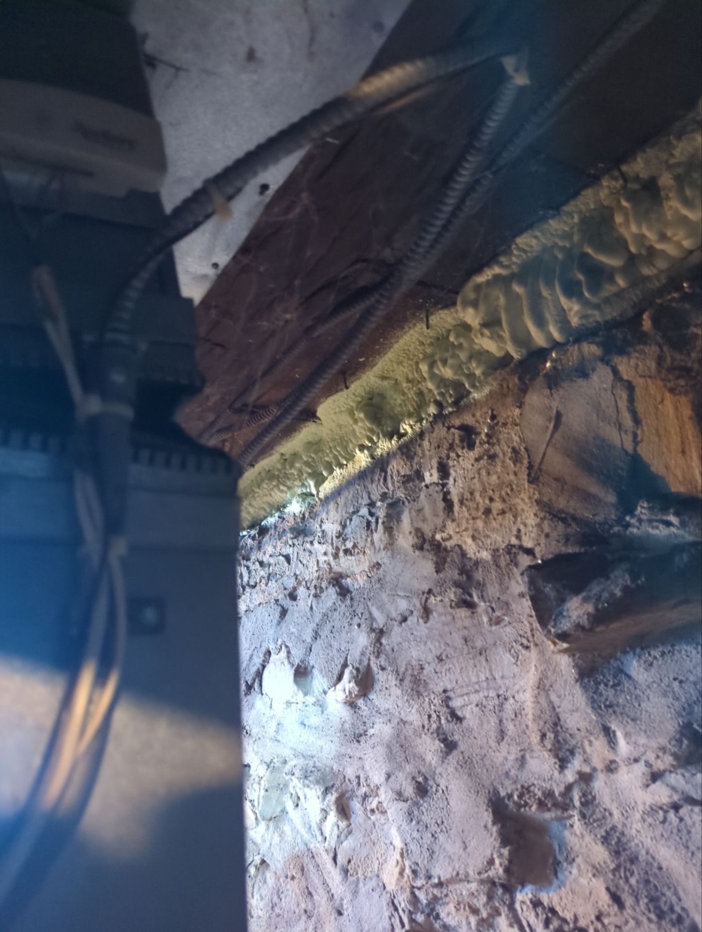 Rim Joist using Closed Cell Spray Foam by NYS Foam & Energy