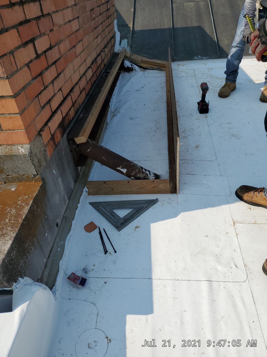 Commercial Roofing Installation using 50 mil PVC by Hostetler Roofing