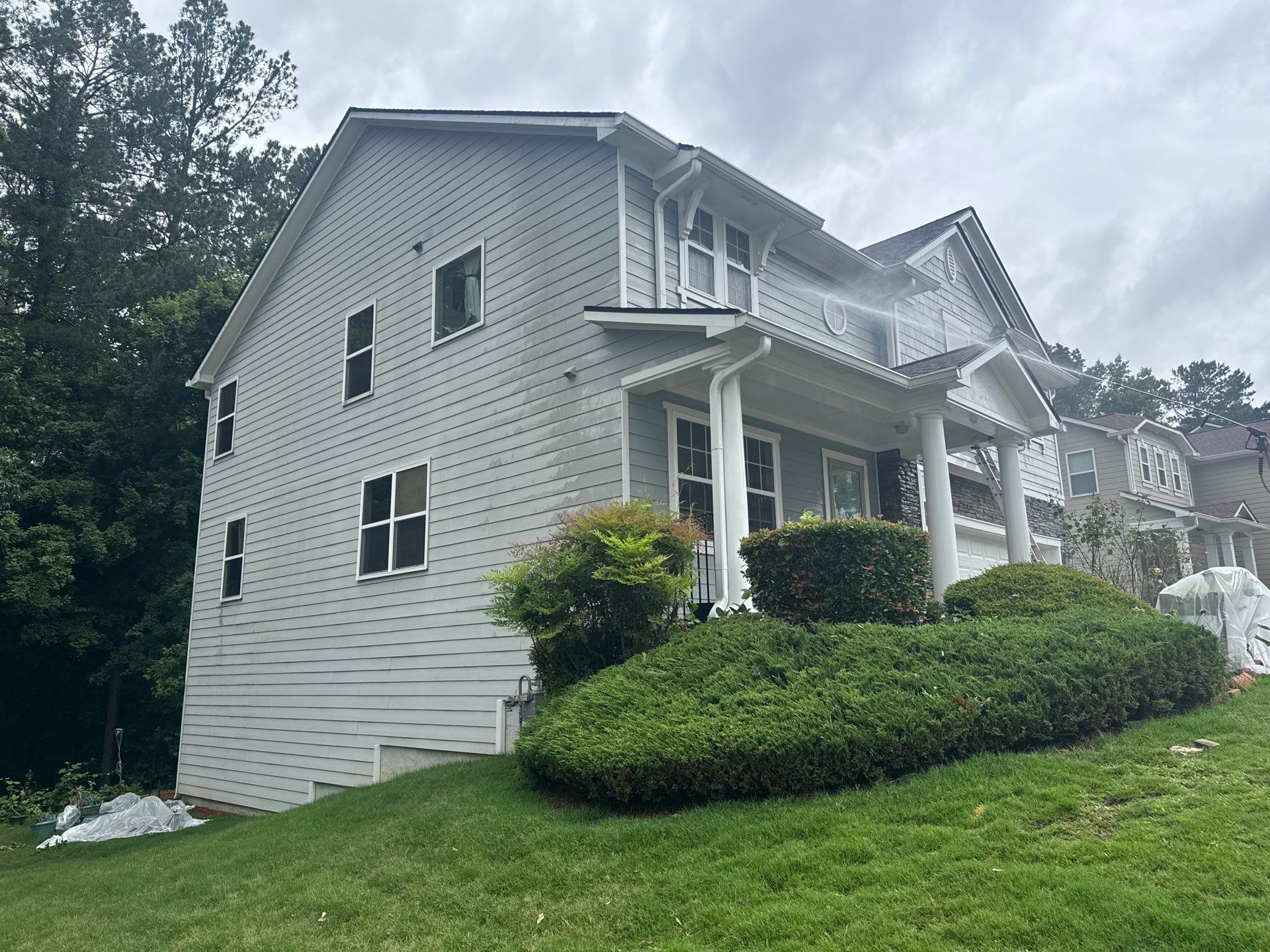 Full Exterior House Painting and Color Transformation in Atlanta by Swift Home Renovations
