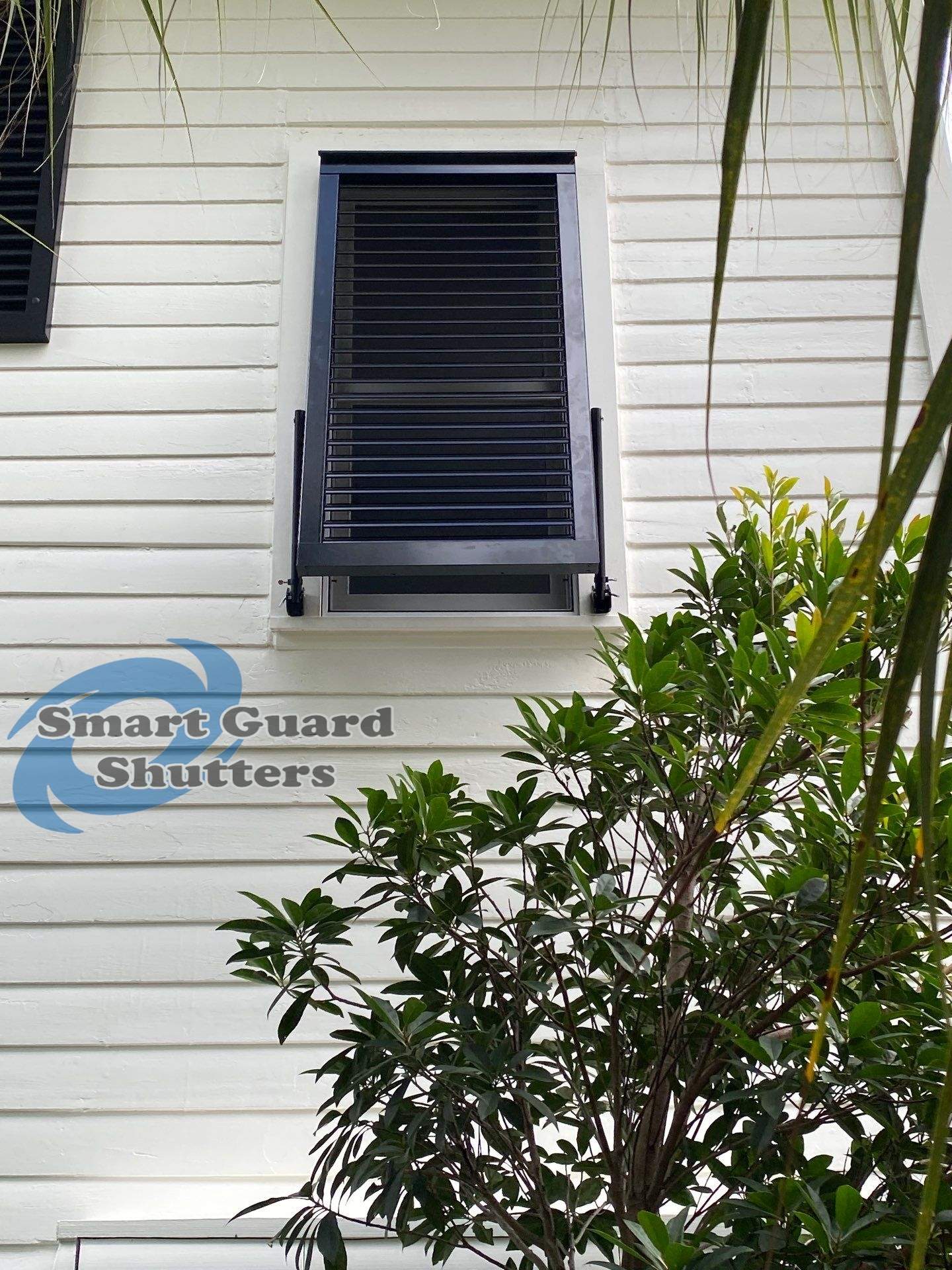 Impact Bahamas in Matte Jet Black by Smart Guard Shutters