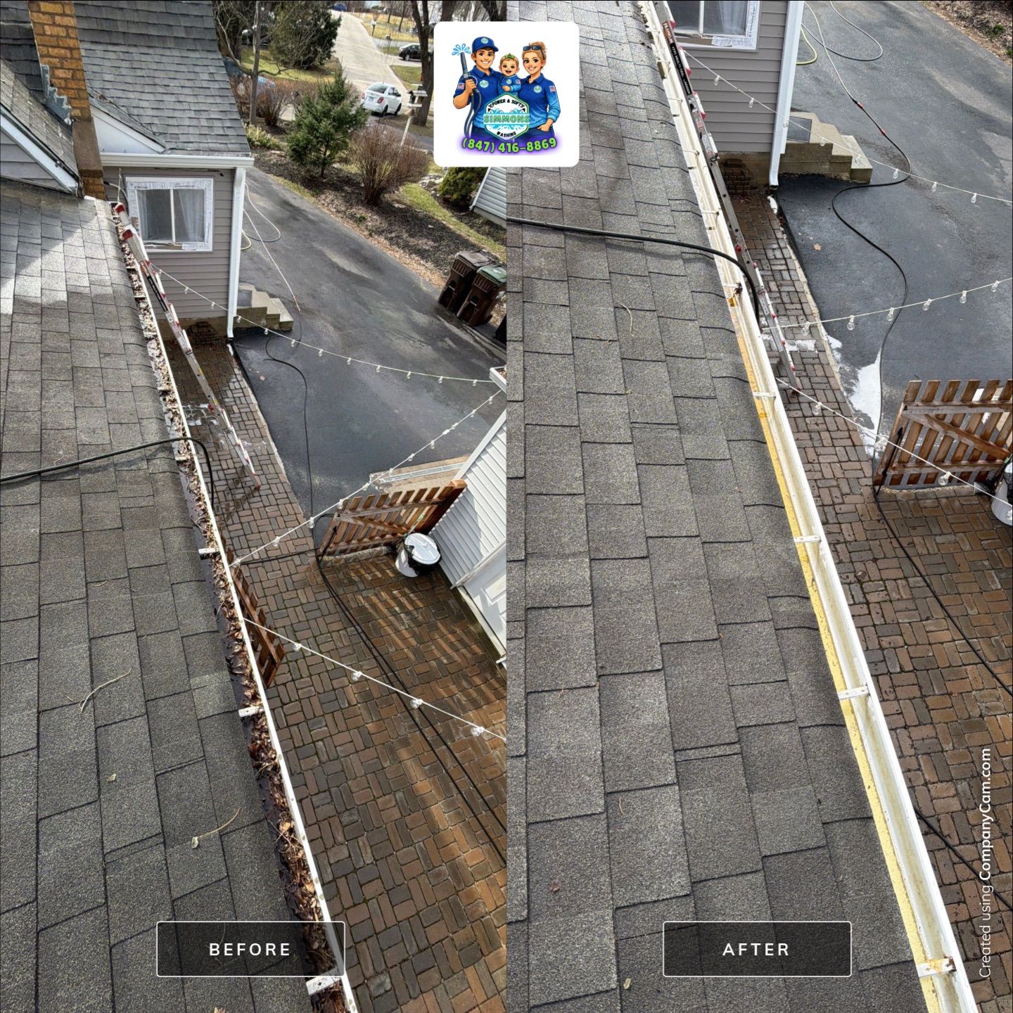 Project in Island Lake by Simmons Power & Soft Washing