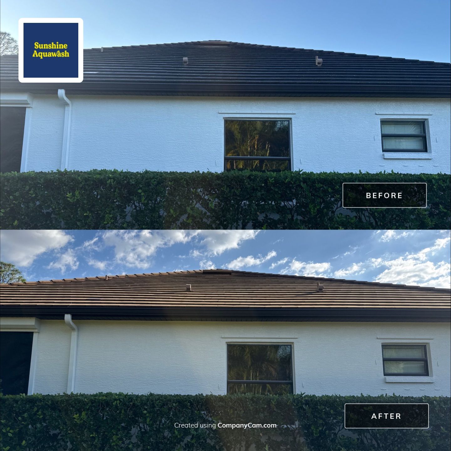 Flat Tile Roof, Paver Pool Deck & Driveway Cleaning | Cove at Twin Rivers, Parrish FL by Sunshine AquaWash