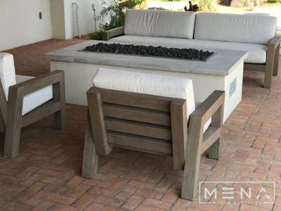 Kitchen, outdoor kitchen and pool brick floor installation