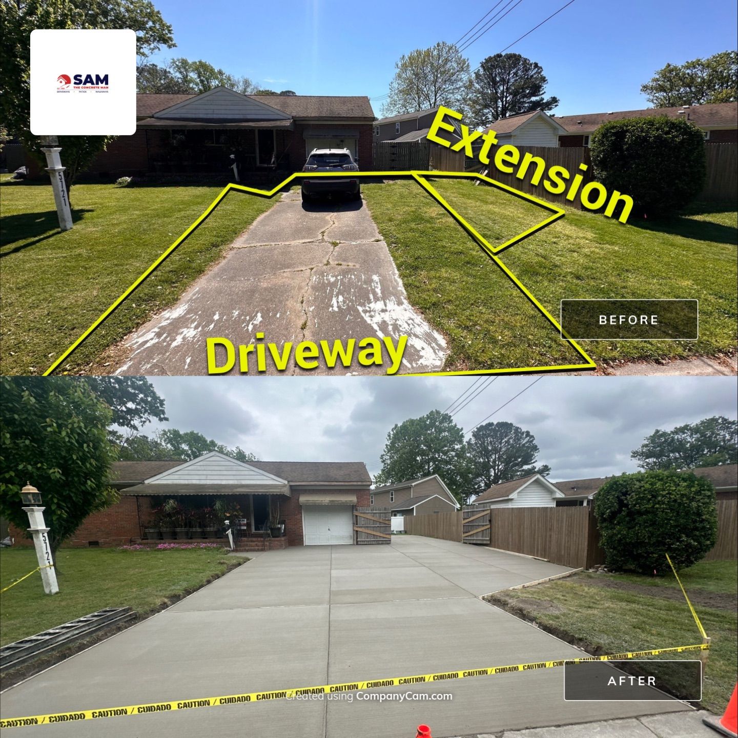 Project in Virginia Beach by Sam The Concrete Man Virginia Beach