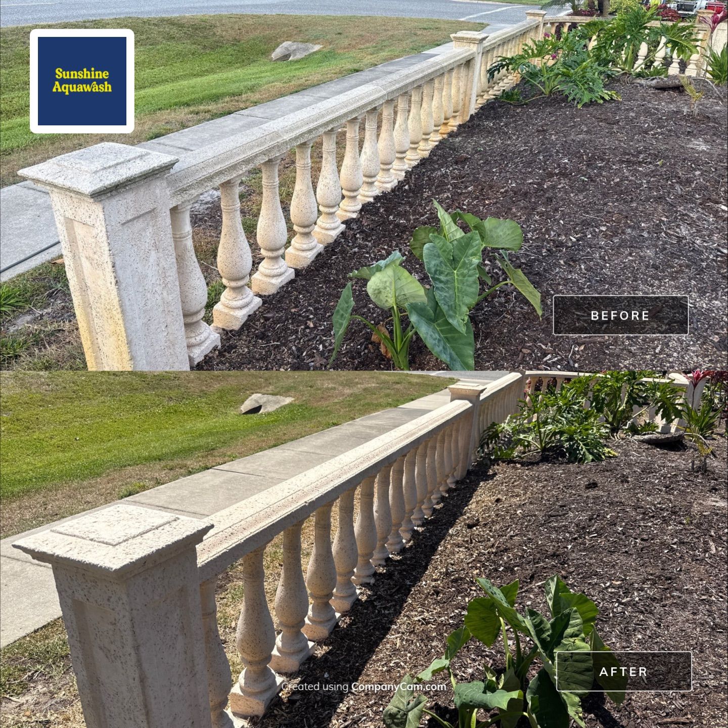 Decorative Wall & Entrance Sign Cleaning | Timberly Community | Parrish, FL by Sunshine AquaWash