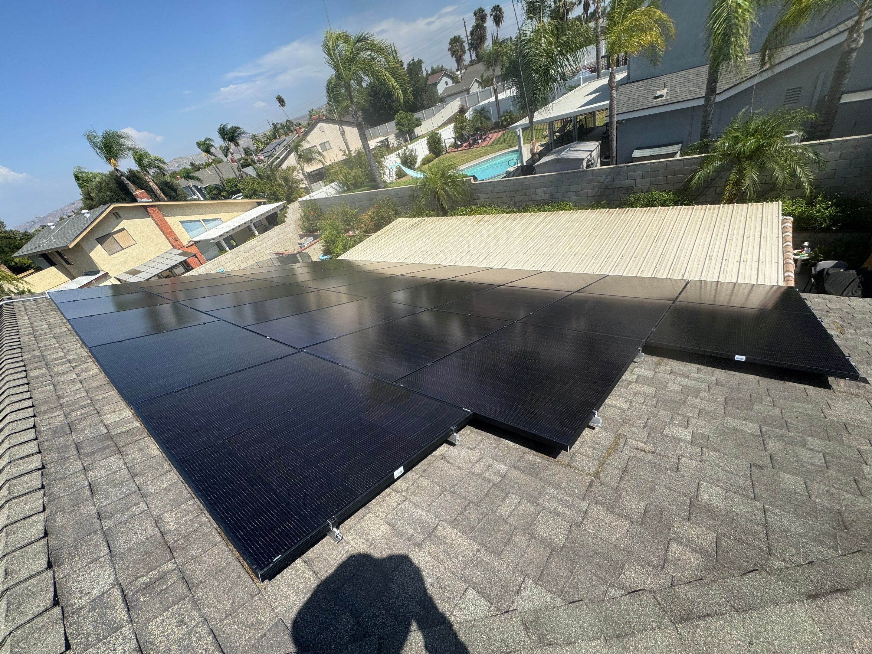 Residential Solar Array and Dual Tesla Powerwall Storage in Corona by VIBE SOLAR