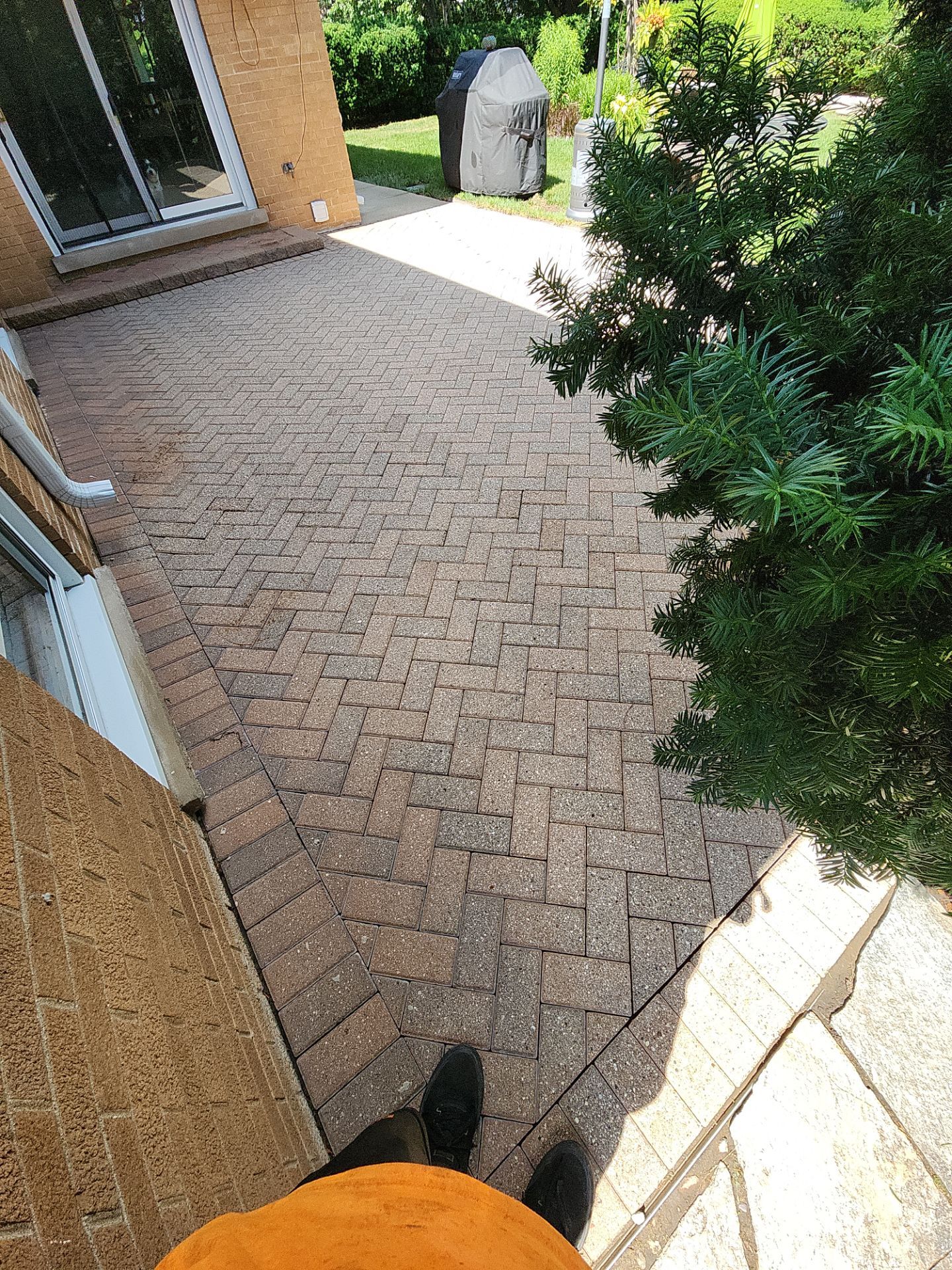 Brick paver cleaning  by Northern Power Washing LLC.