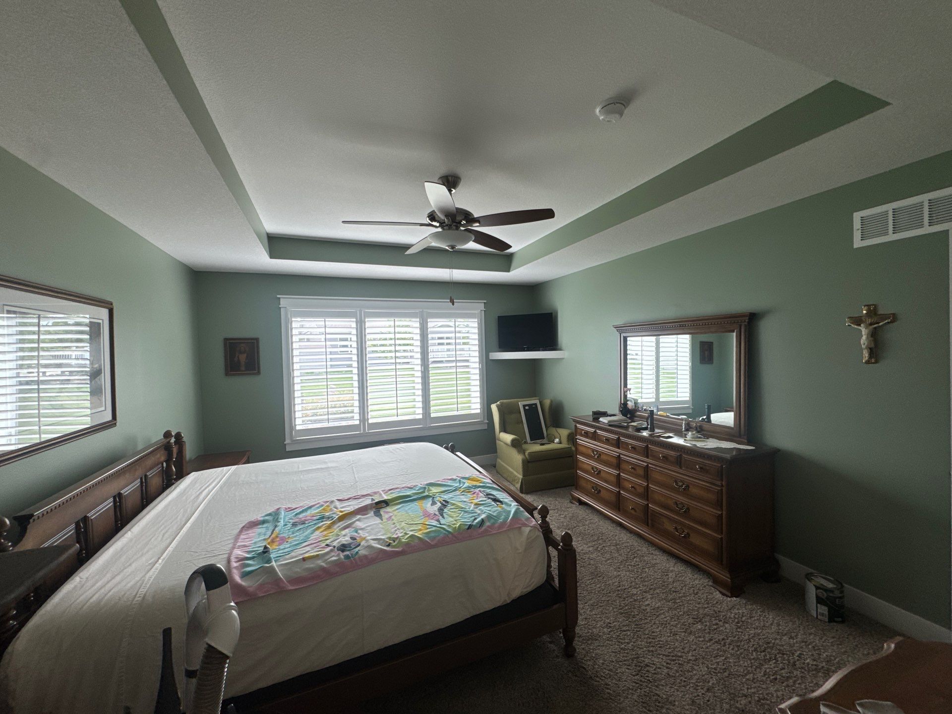 Residential Interior Repaint Color Change on Walls and Cabinets by Midwest Paint LLC