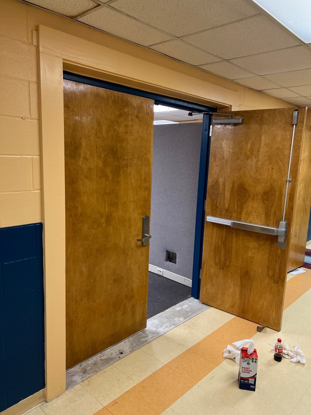Wall Repair and Door Installation by Dodson House Moving