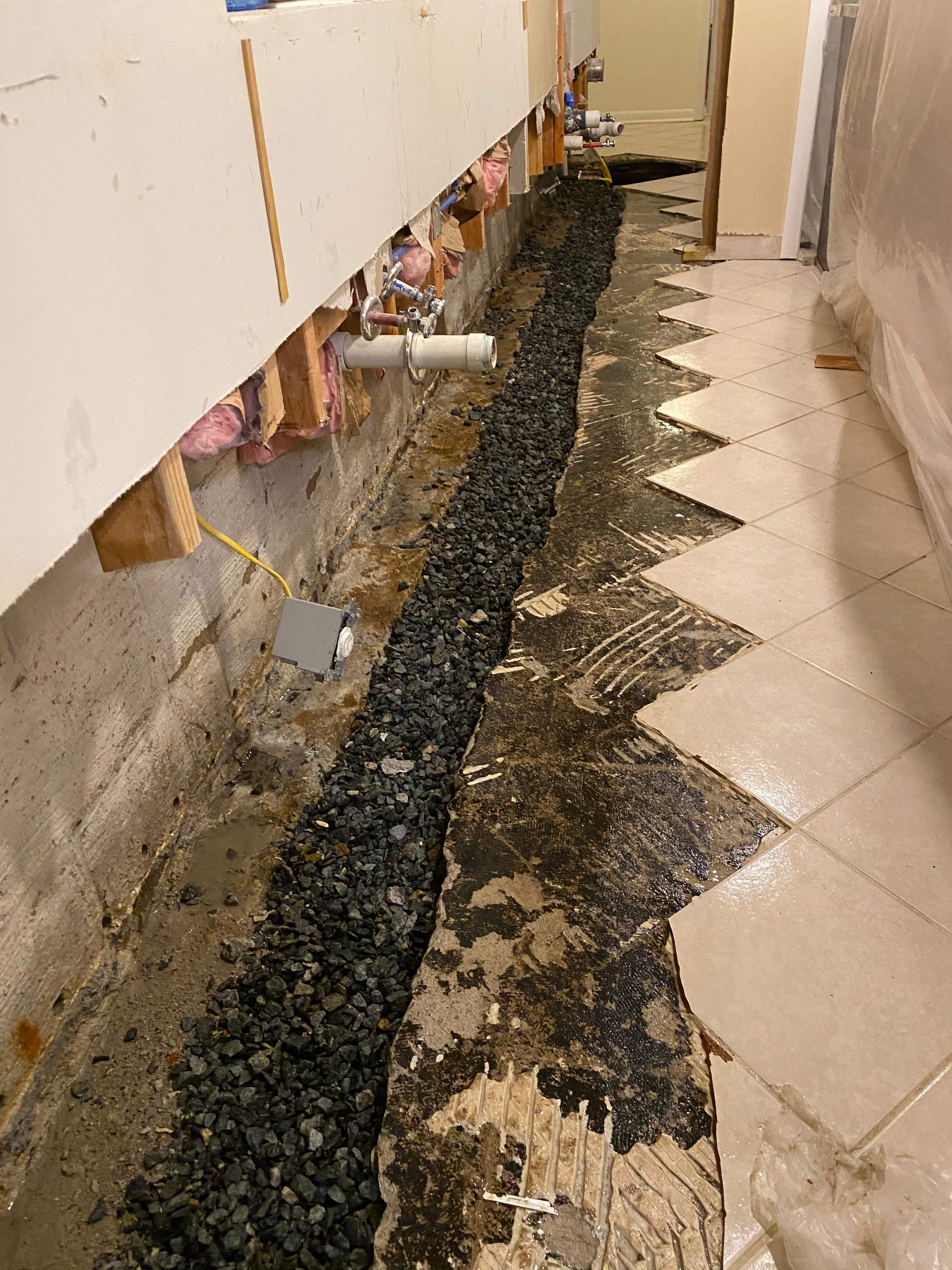 Interior French Drain Job in West Orange, NJ by Pure Service Pro, LLC 