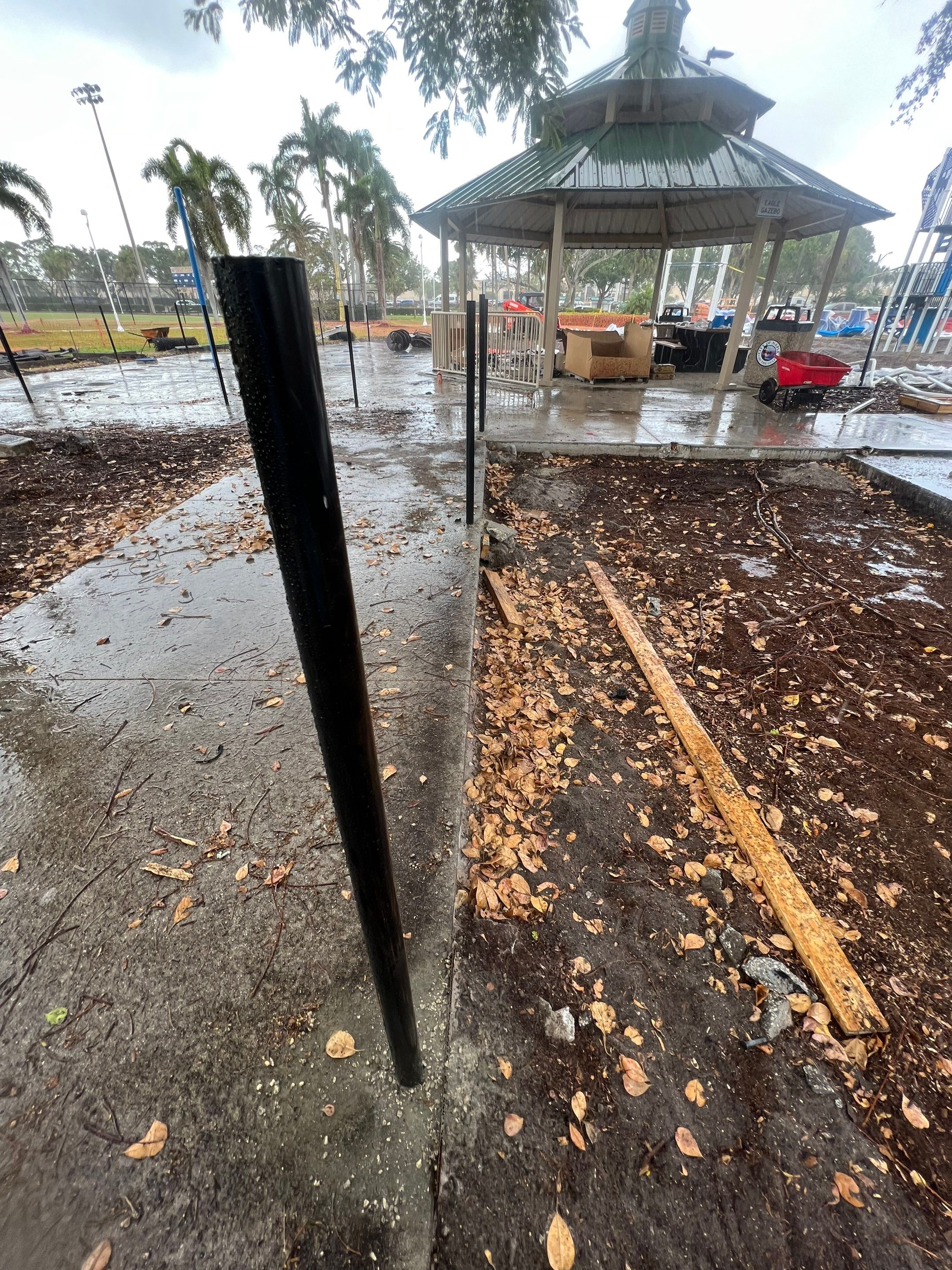 Vinyl Coated Chain-link fence for the City of Naples around Fleischmann Park Playground.  by Asap fence and gates, LLC