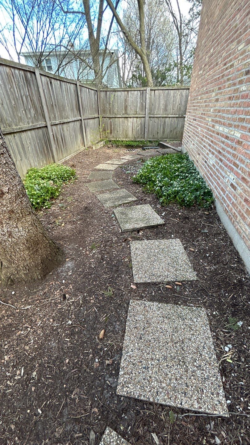 Flagstone stepper cleaning by Northern Power Washing LLC.