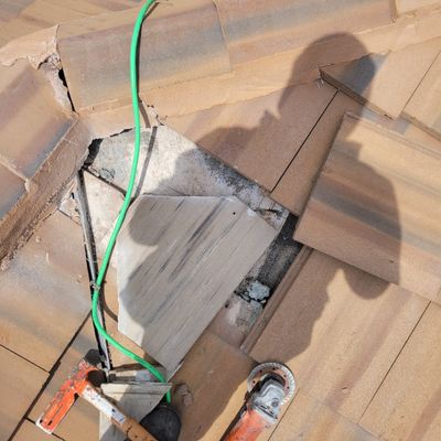 Residential Roofing Repair using Concrete Tile