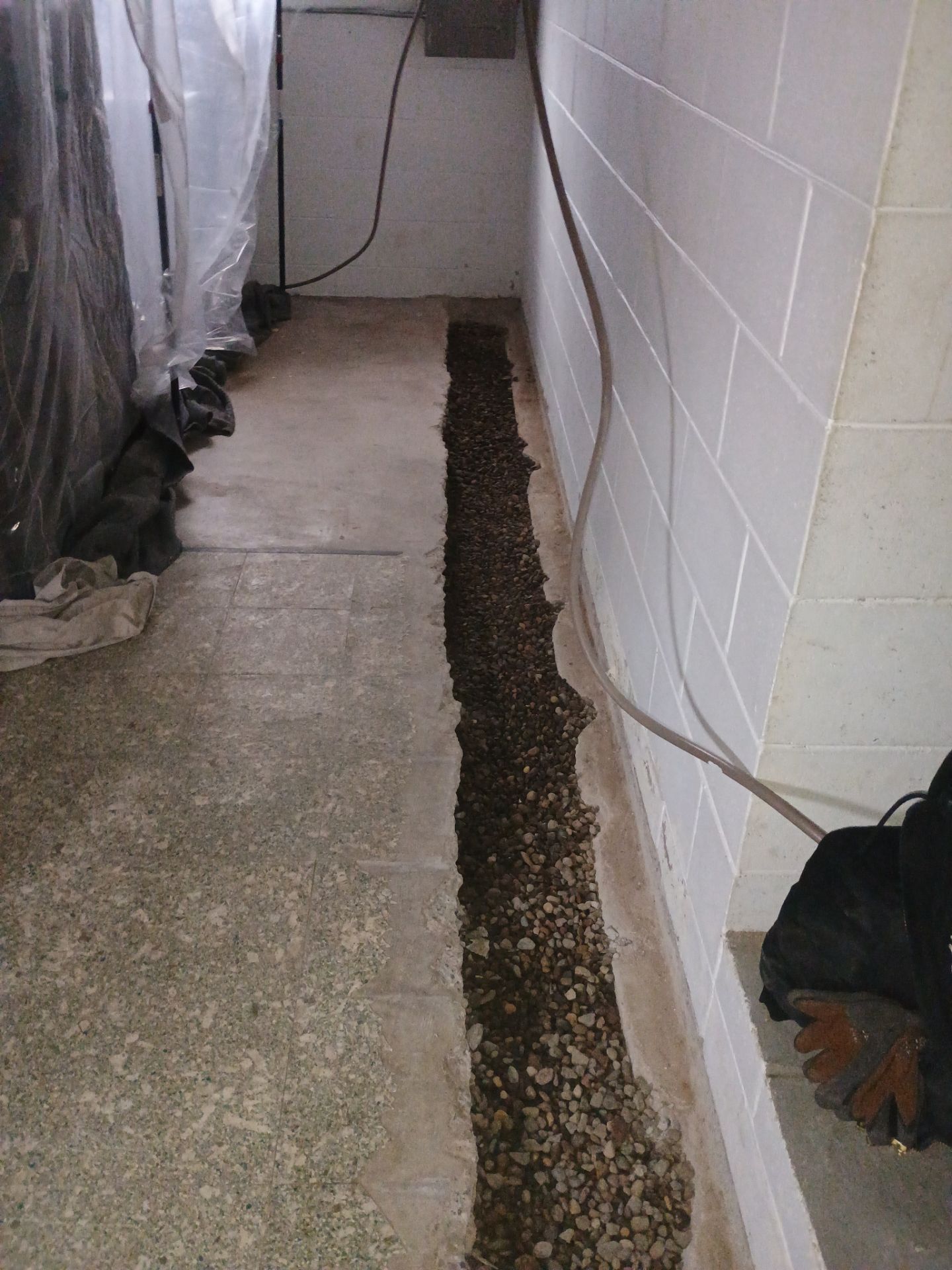 Drain Tile in Roseville for Carston by Waterproofing Northeast