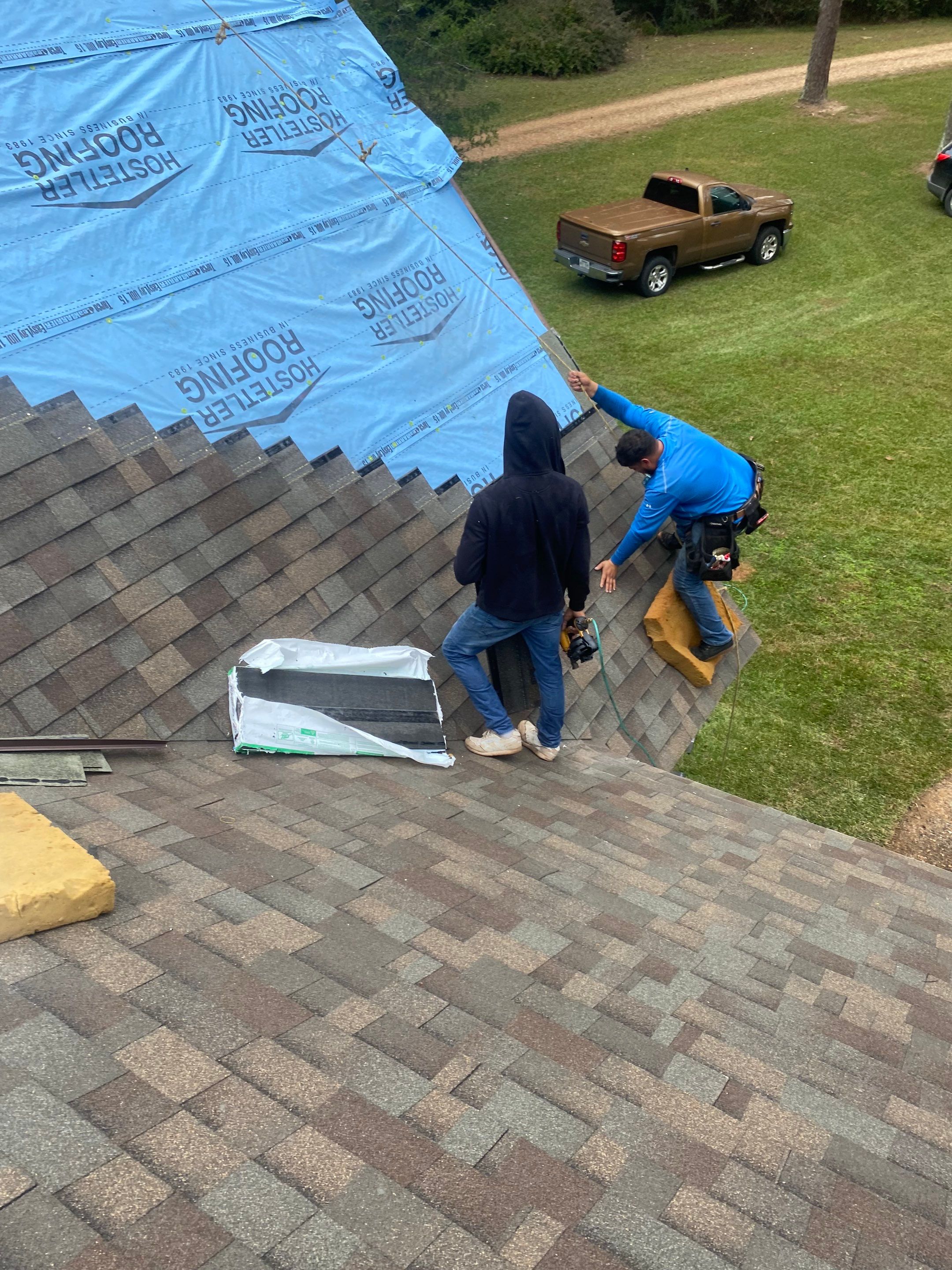 Residential Roofing Repair using Malarkey Highlander: Natural Wood by Hostetler Roofing