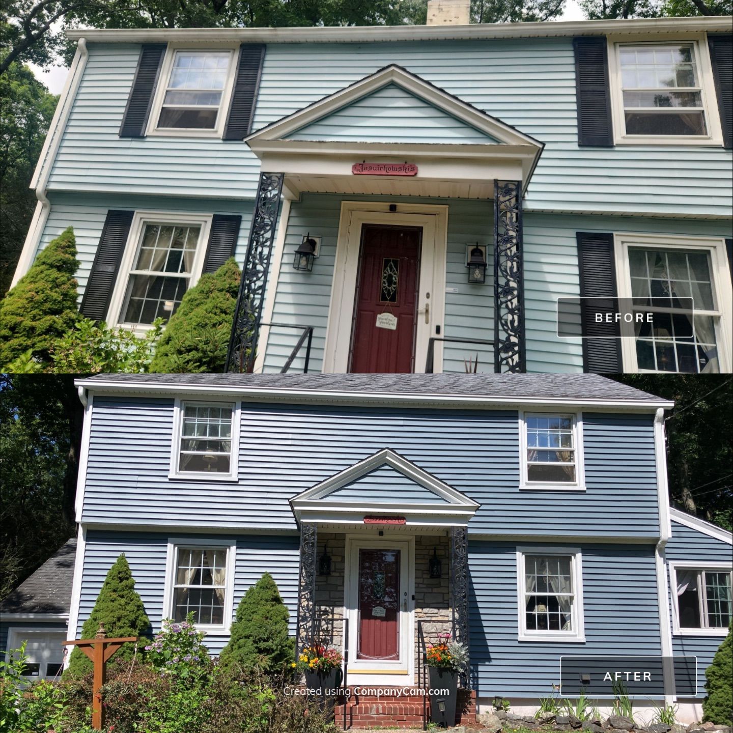 Siding Refreshment with Cert Monogram D/4 x 12'6" Clapboard, Wedgewood Blue by DiGiorgi Roofing and Siding Inc