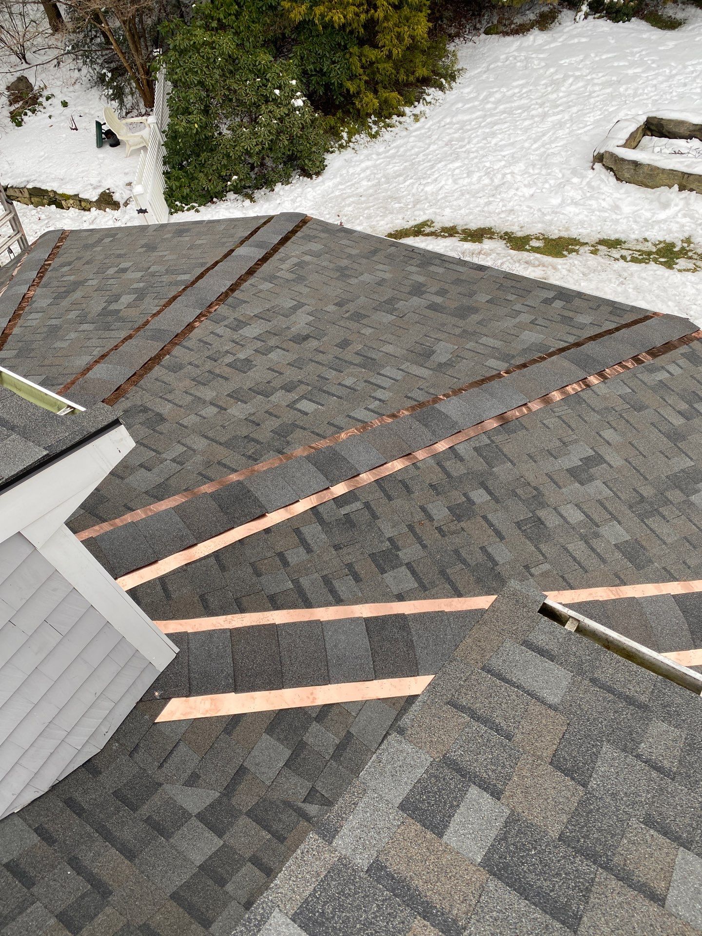 Carlisle Roofing Installation using Owens Corning Shingles and Copper by Mighty Dog Roofing of Greater Middlesex County