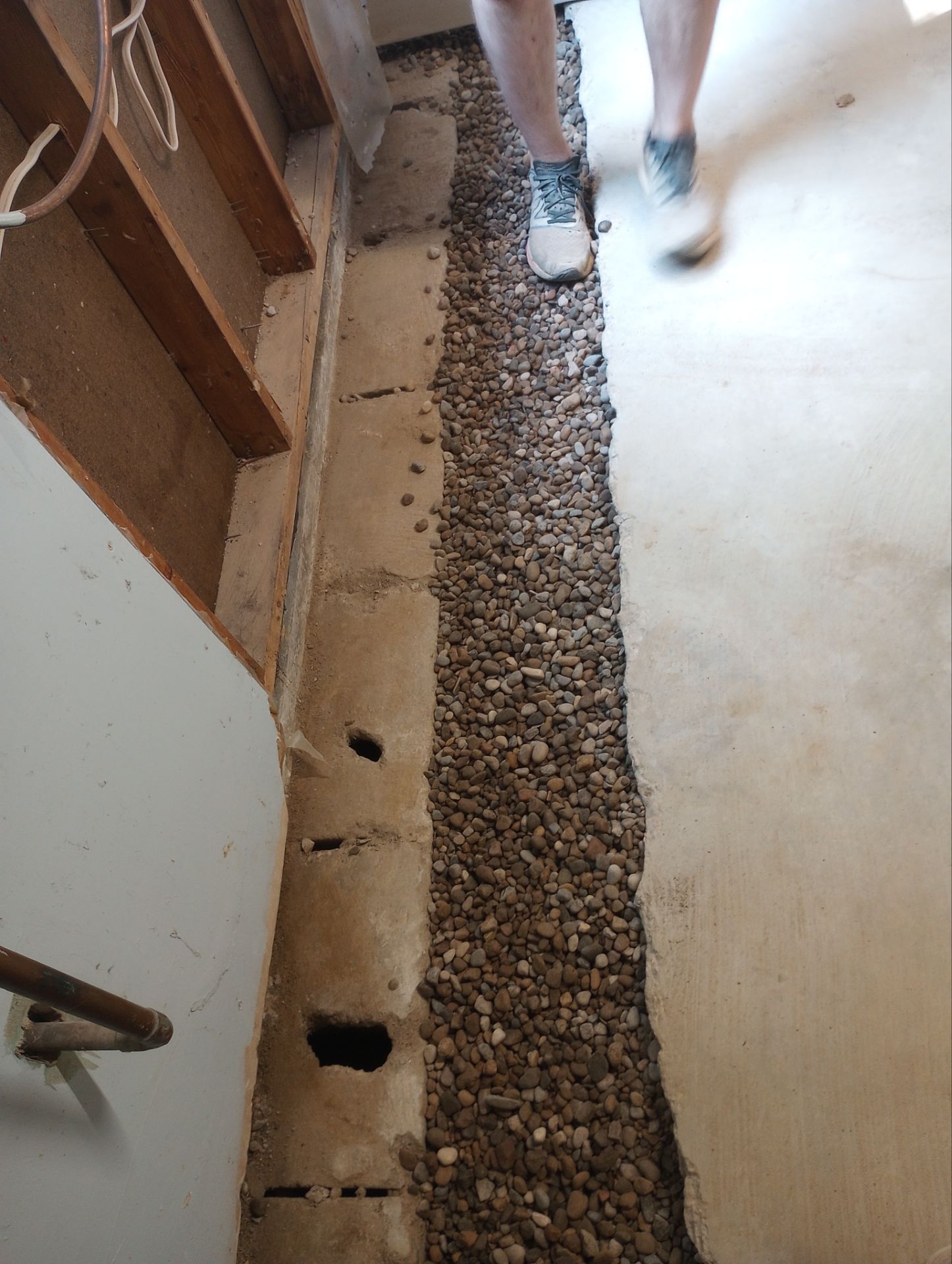 Correcting an Improper Installation for Alan in Chanhassen by Waterproofing Northeast