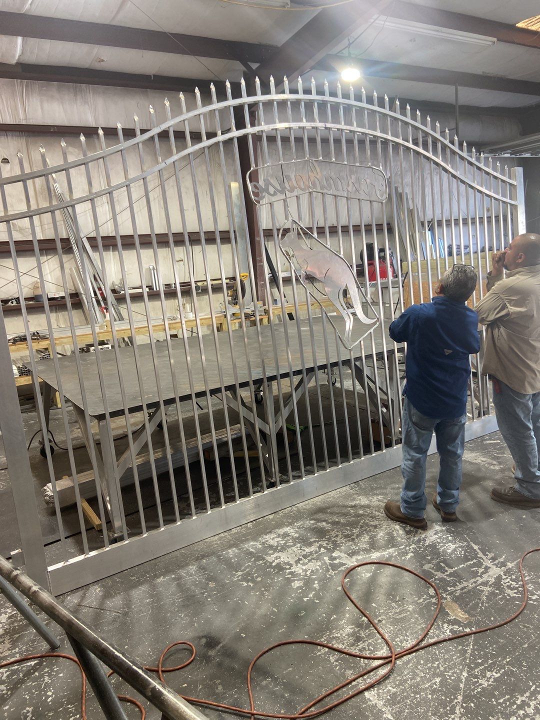 Farmhouse Estate Gate With Liftmaster Gate Operator by Asap fence and gates, LLC
