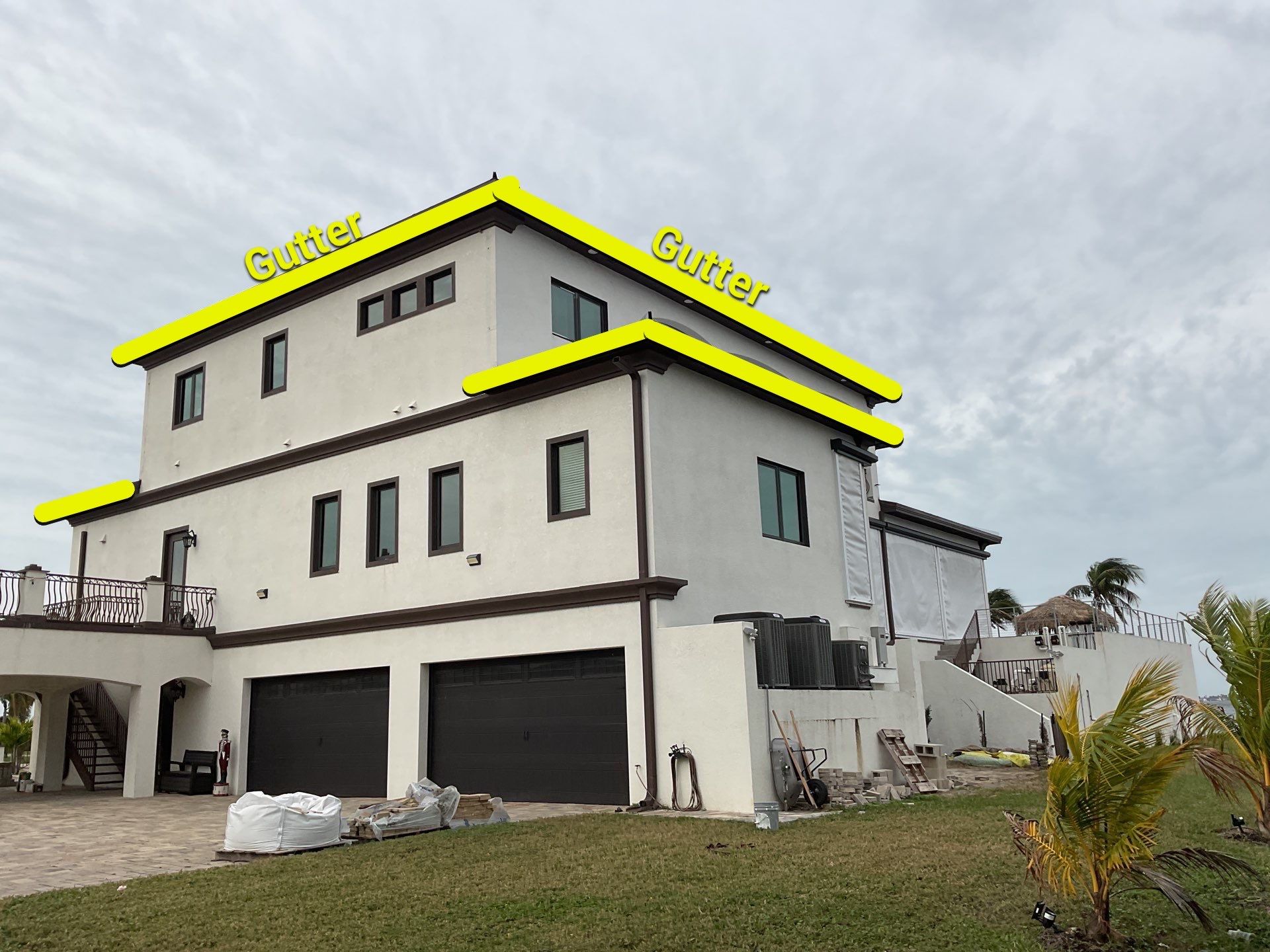 Brown Seamless Gutters using Royal Brown in Fort Myers FL by Gutter Professors