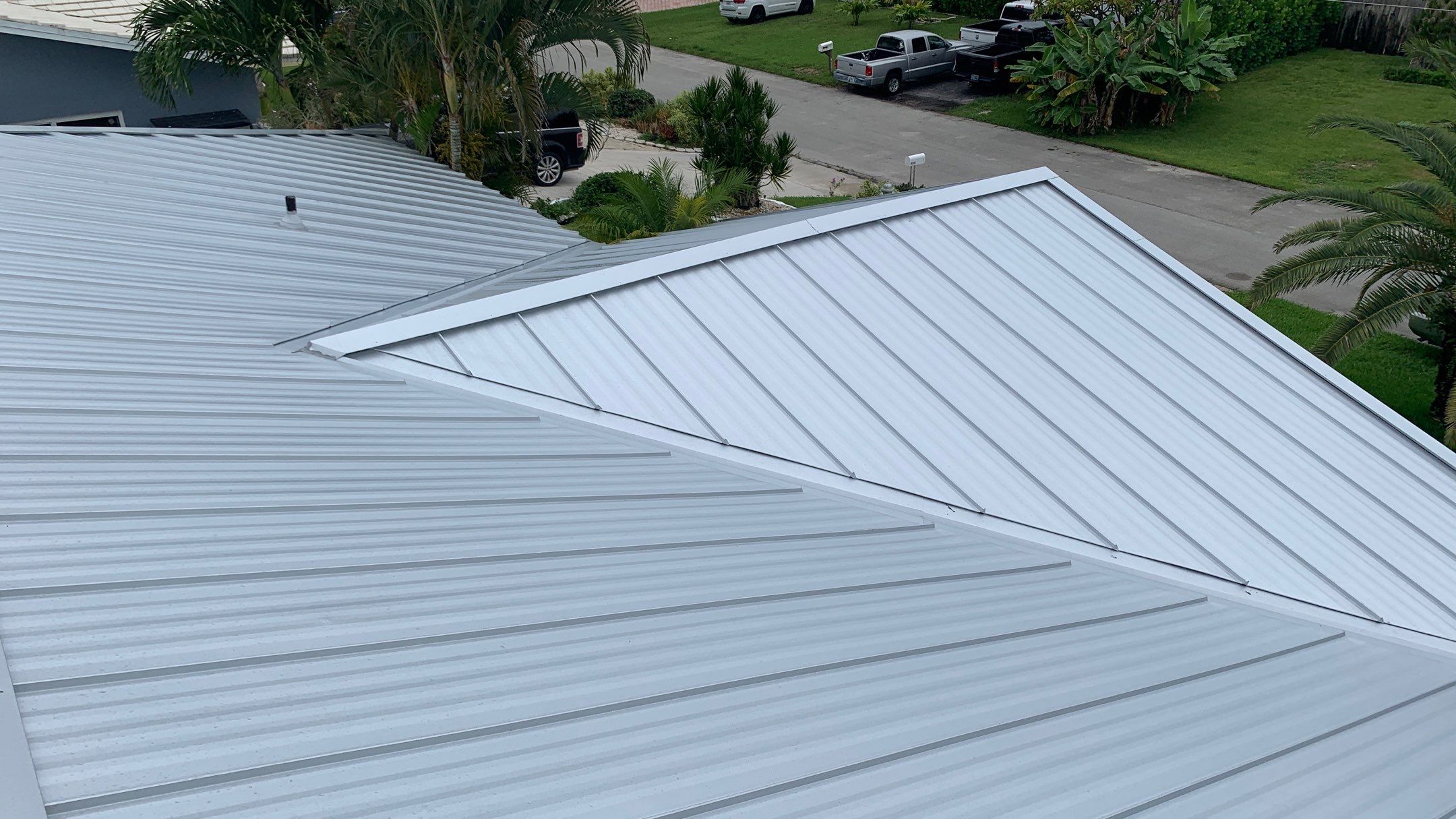 Residential Roofing Installation using 1" Nail strip metal roof by BLUES BROTHERS ROOFING
