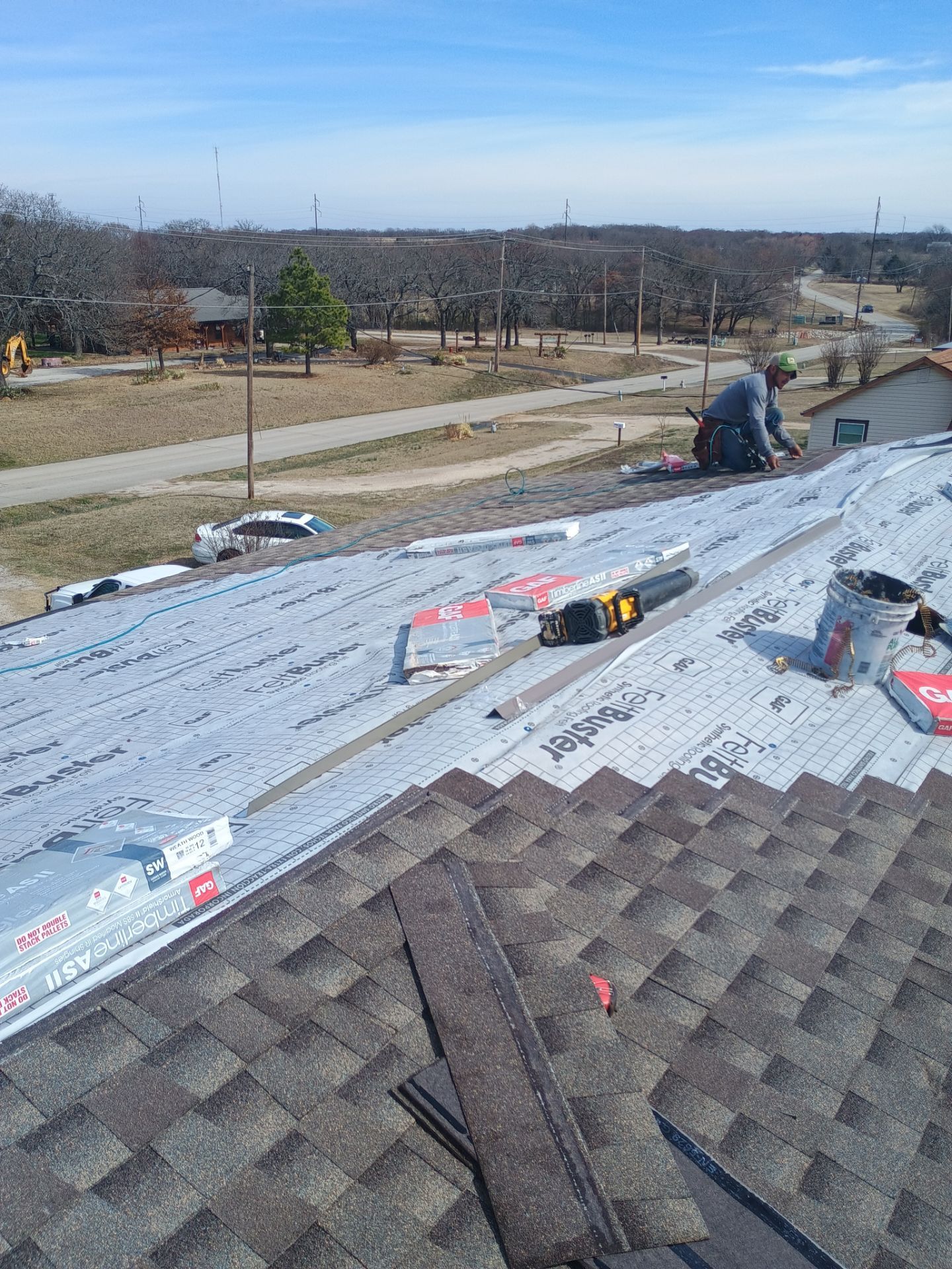 Residential Roof Replacement and Solar Detach and Reset in Ardmore by BANA Roofing and Solar Supply