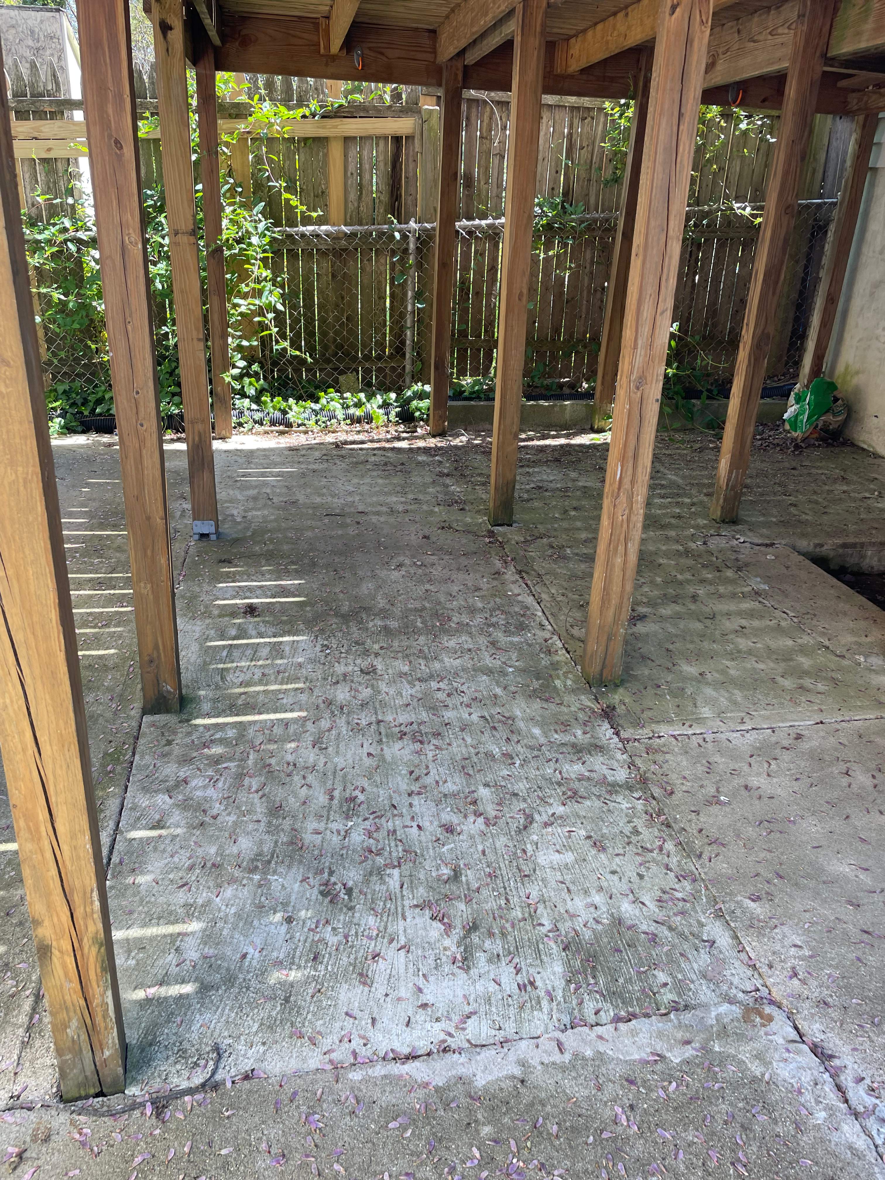 Deck resurfacing, railing replacement and concrete resurfacing by Fairfax Contractors, LLC