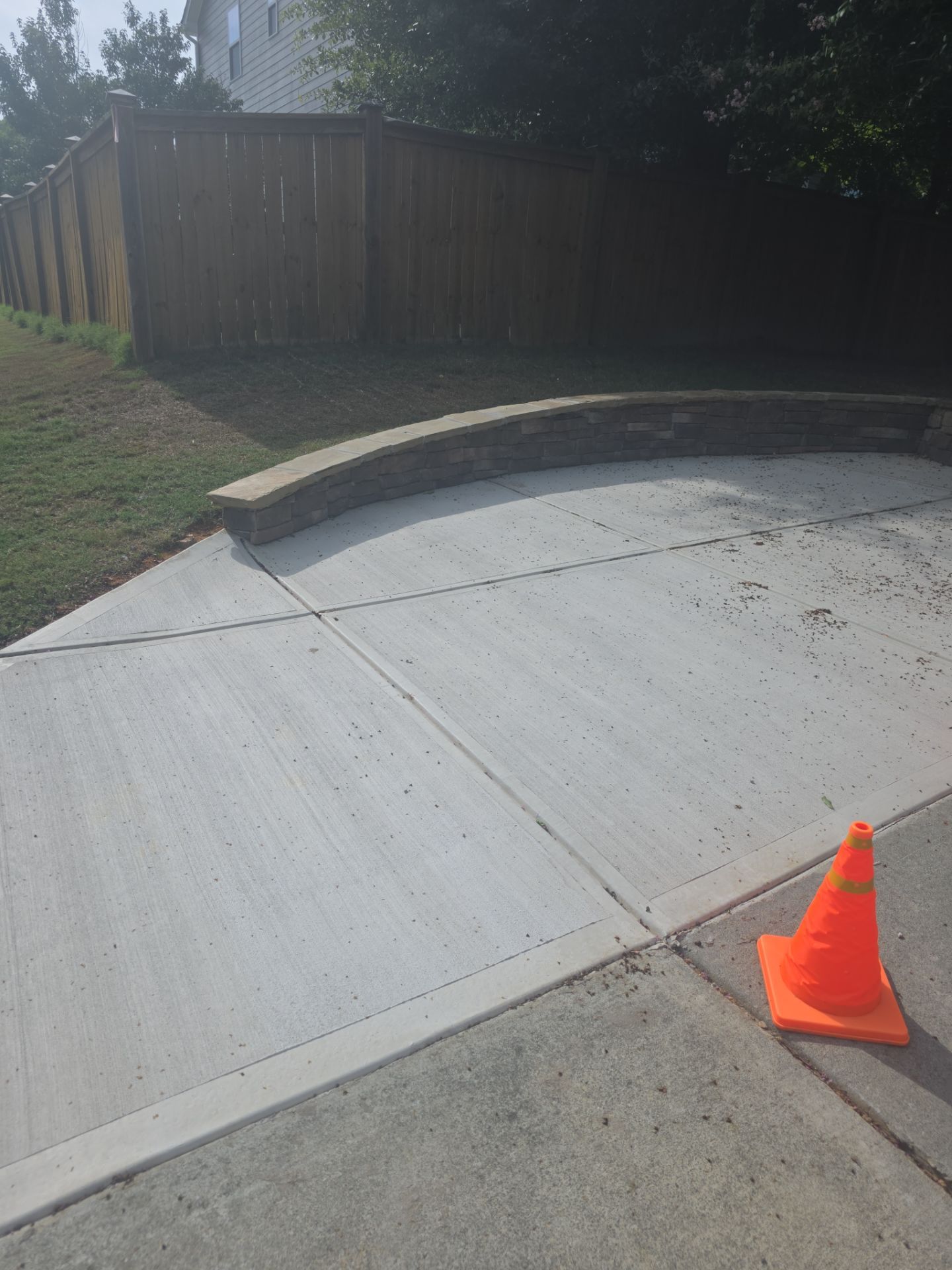 Concrete Driveway Expansion & Retaining Wall | Apex, NC by Elite Remodeling and Design LLC