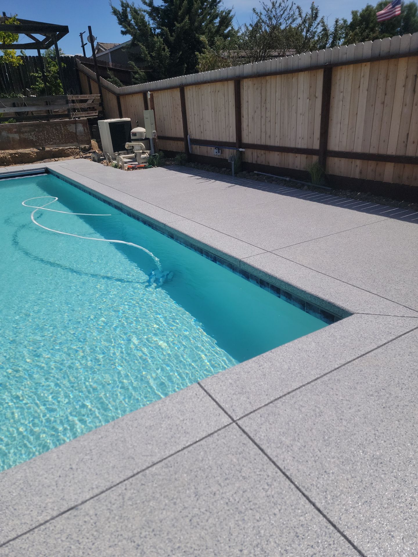 Polyurea Concrete Coating for Templeton Pool Deck and Front Porch by MGP Coatings