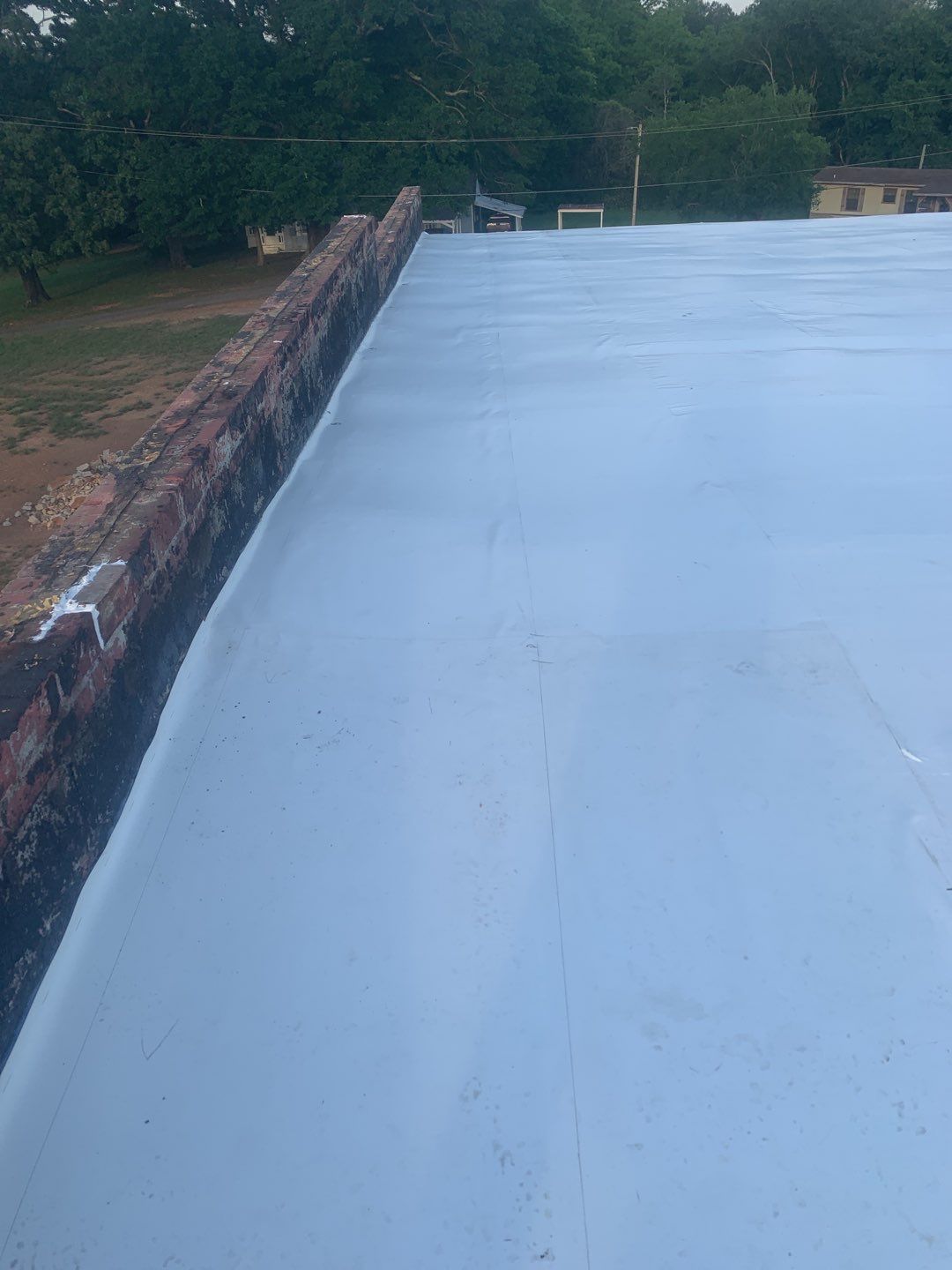 Commercial Roofing Installation using 50 mil PVC by Hostetler Roofing