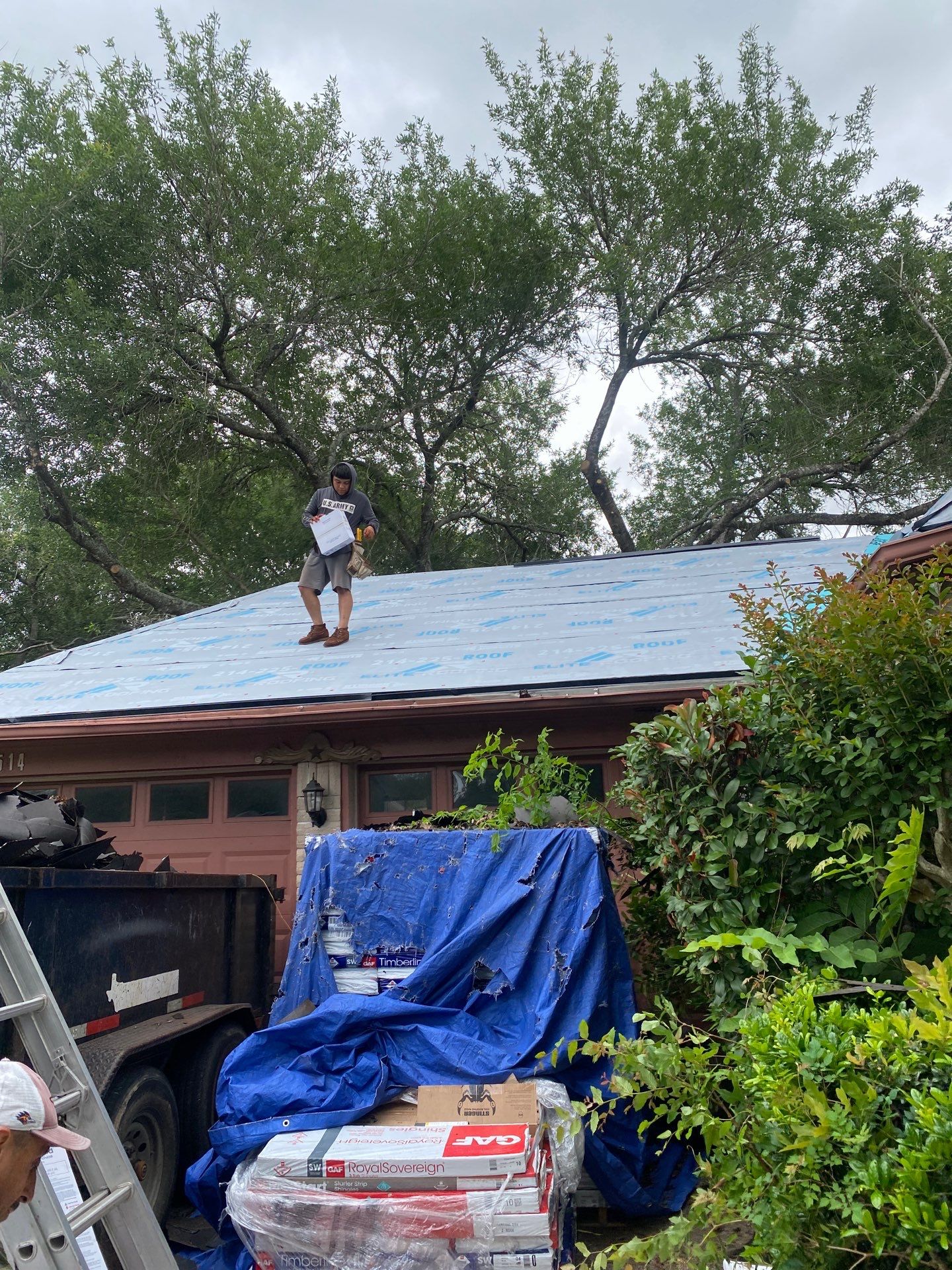Residential Roof Replacement using GAF HDZ - Charcoal shingles by Elite Roofing LLC