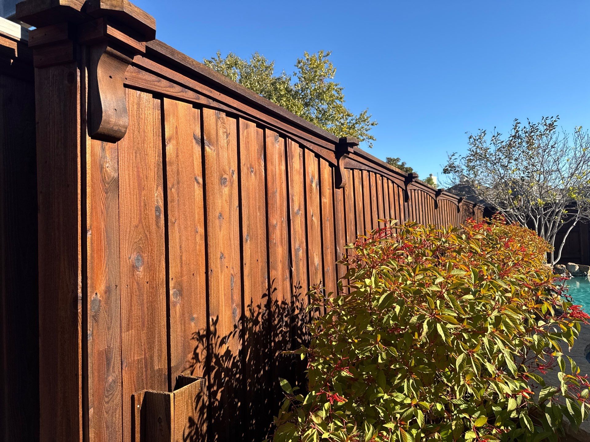 Stain and Pergola Roof Repair by Lighthouse Contractors