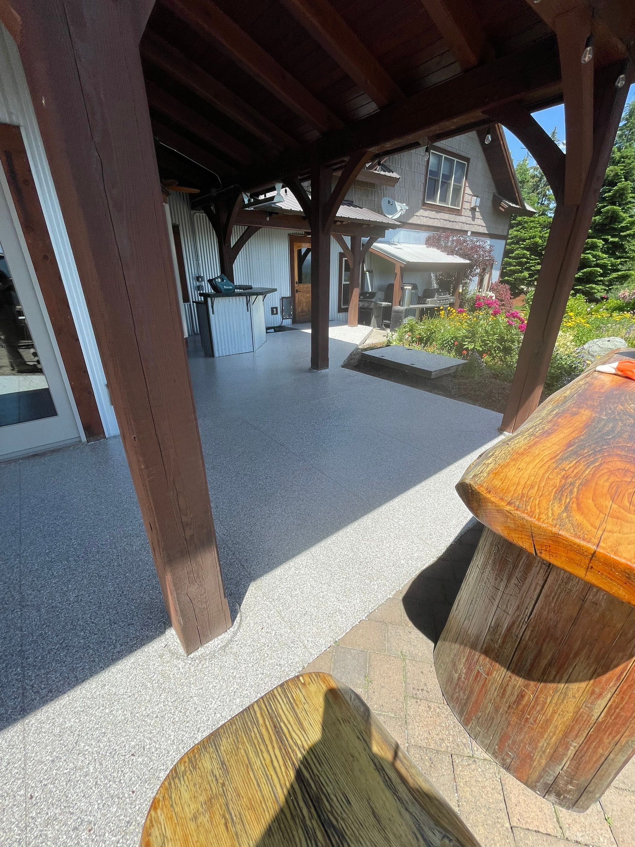 Patio Transformation using Mt Everest by Croc Coatings, LLC