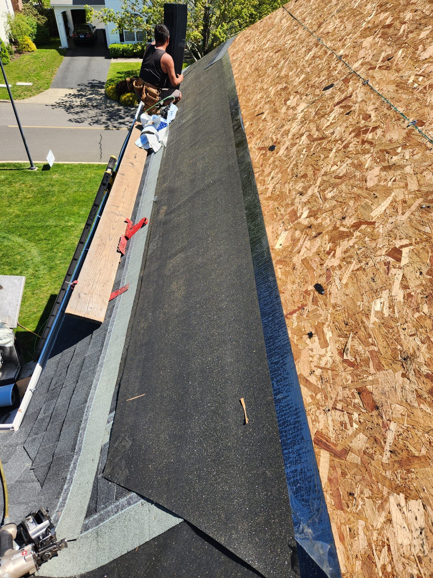 Residential Roofing Installation using Tamko Rustic Black by A Plus Exterior