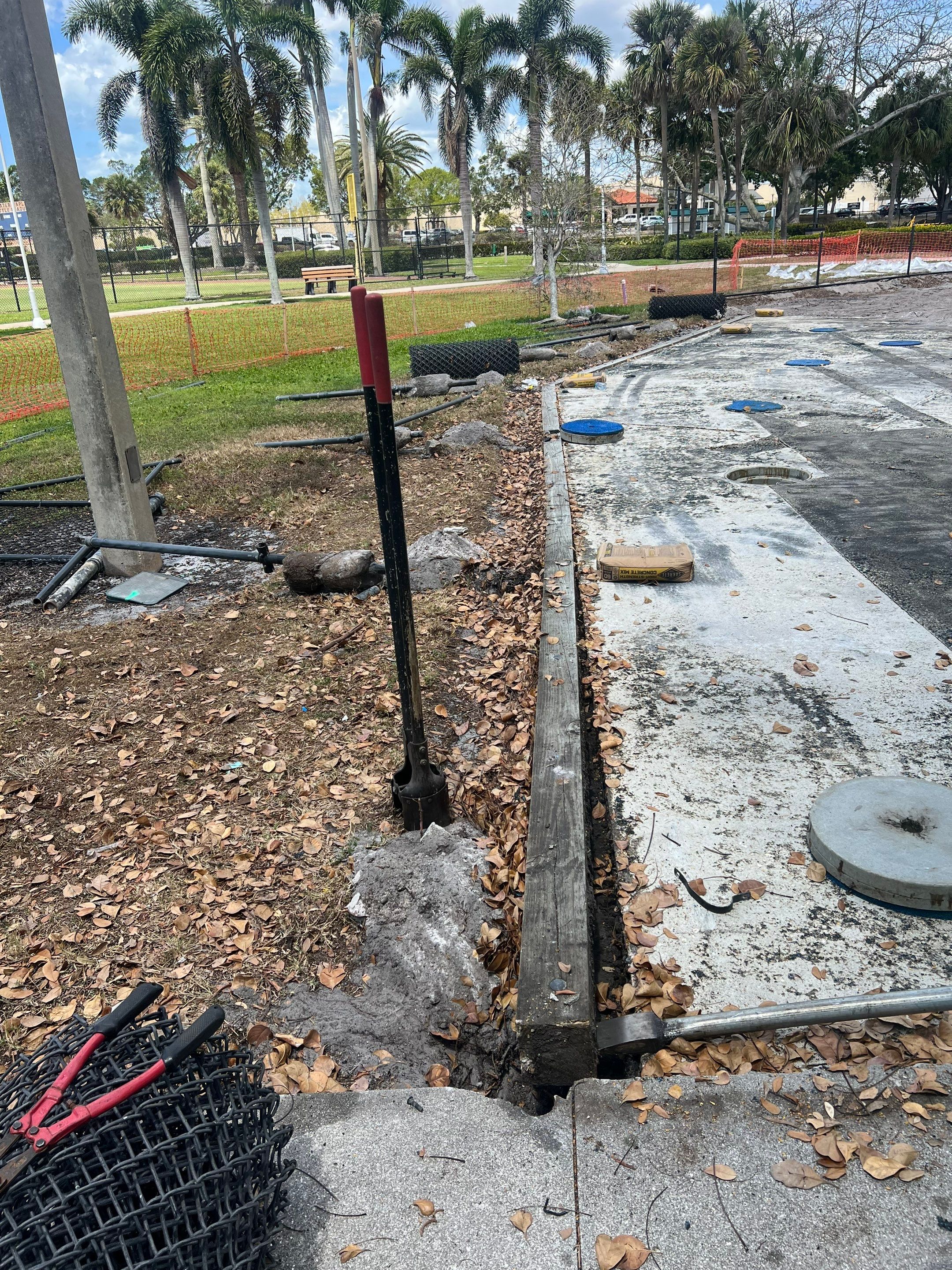 Vinyl Coated Chain-link fence for the City of Naples around Fleischmann Park Playground.  by Asap fence and gates, LLC